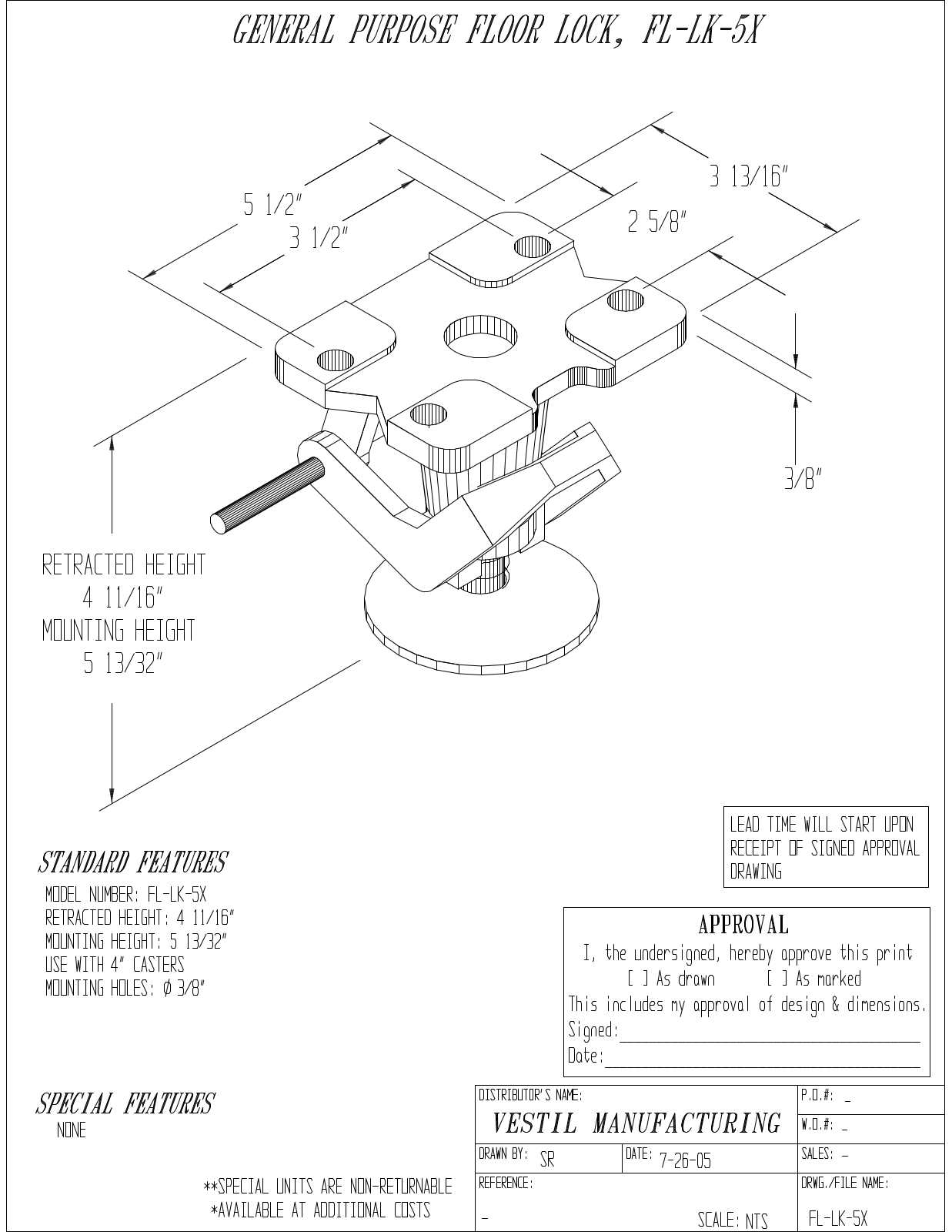 Vestil UCTW3113 Specifications - ManualMachine.com