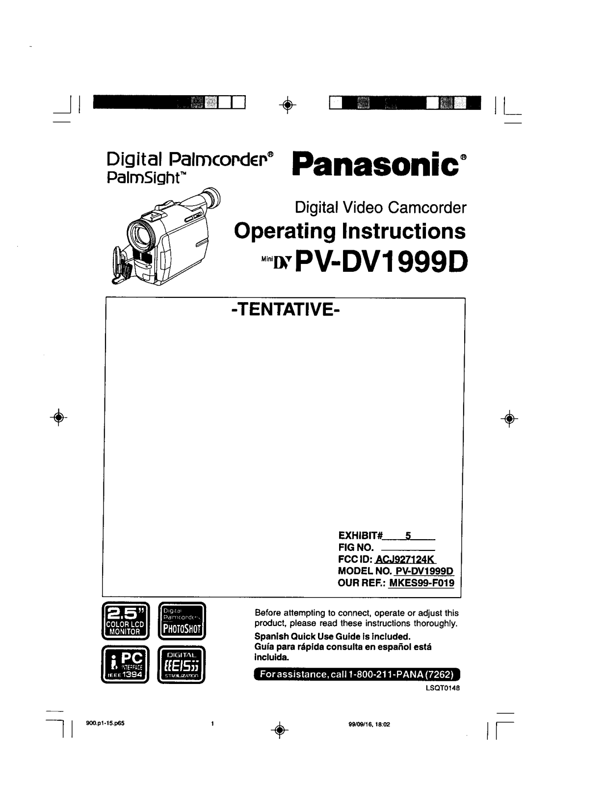 Panasonic 927124K Users Manual