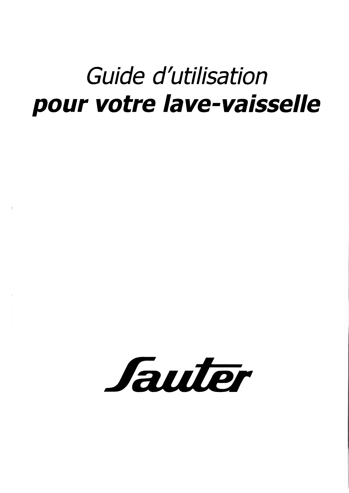 Sauter SVF33JF1 User Manual