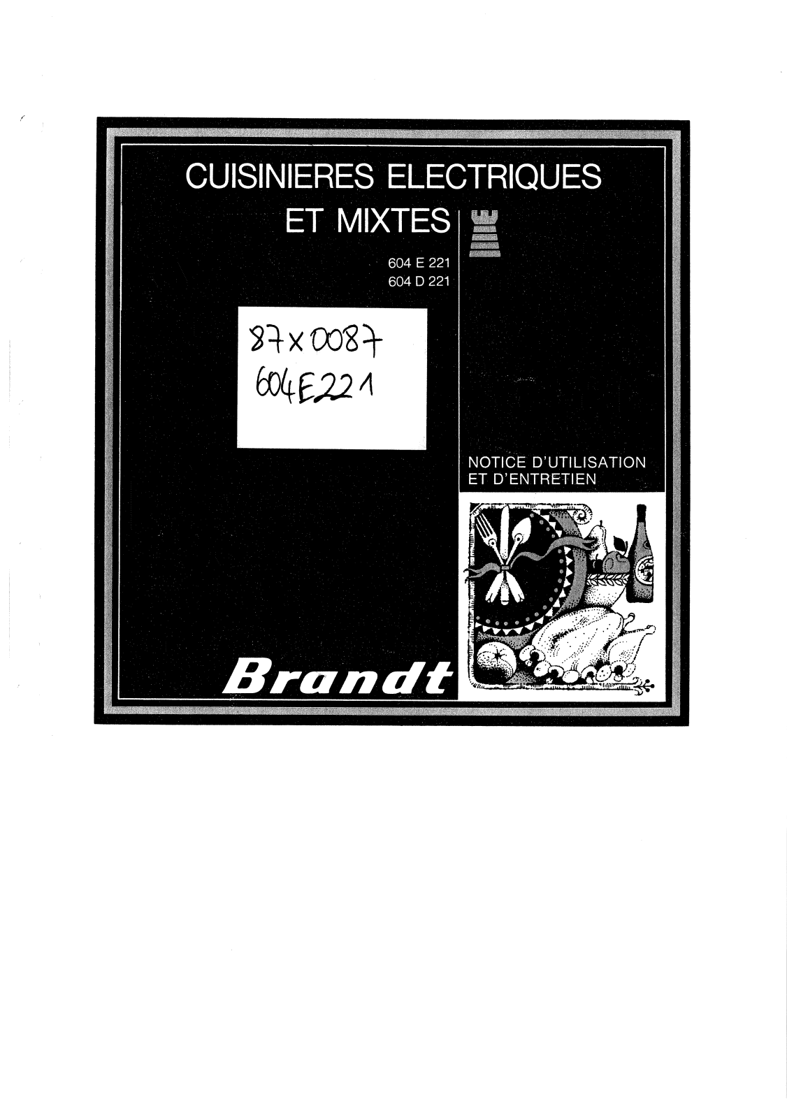 BRANDT 604D22 User Manual