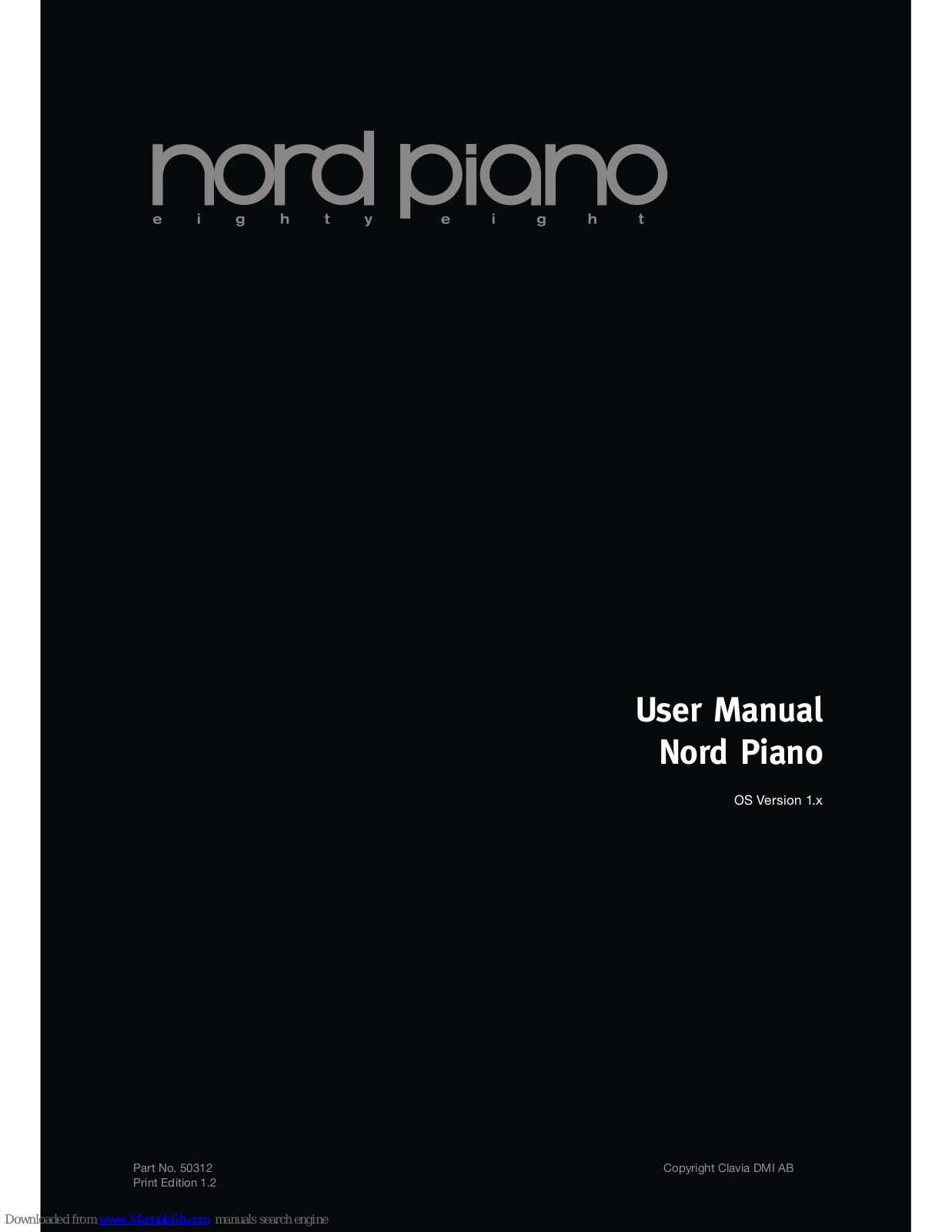 Clavia Nord Piano 88 User Manual