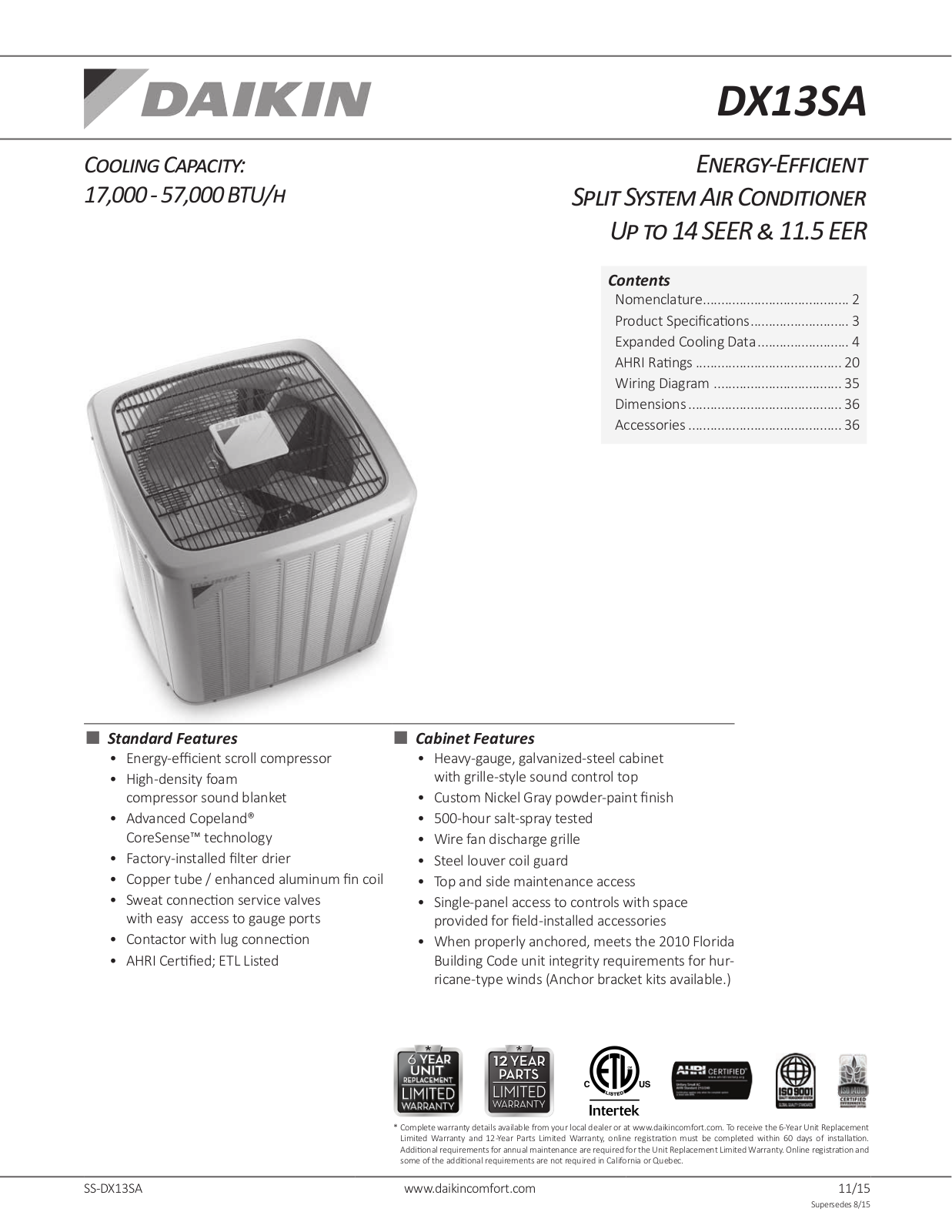 Goodman DX13SA0181A User Manual