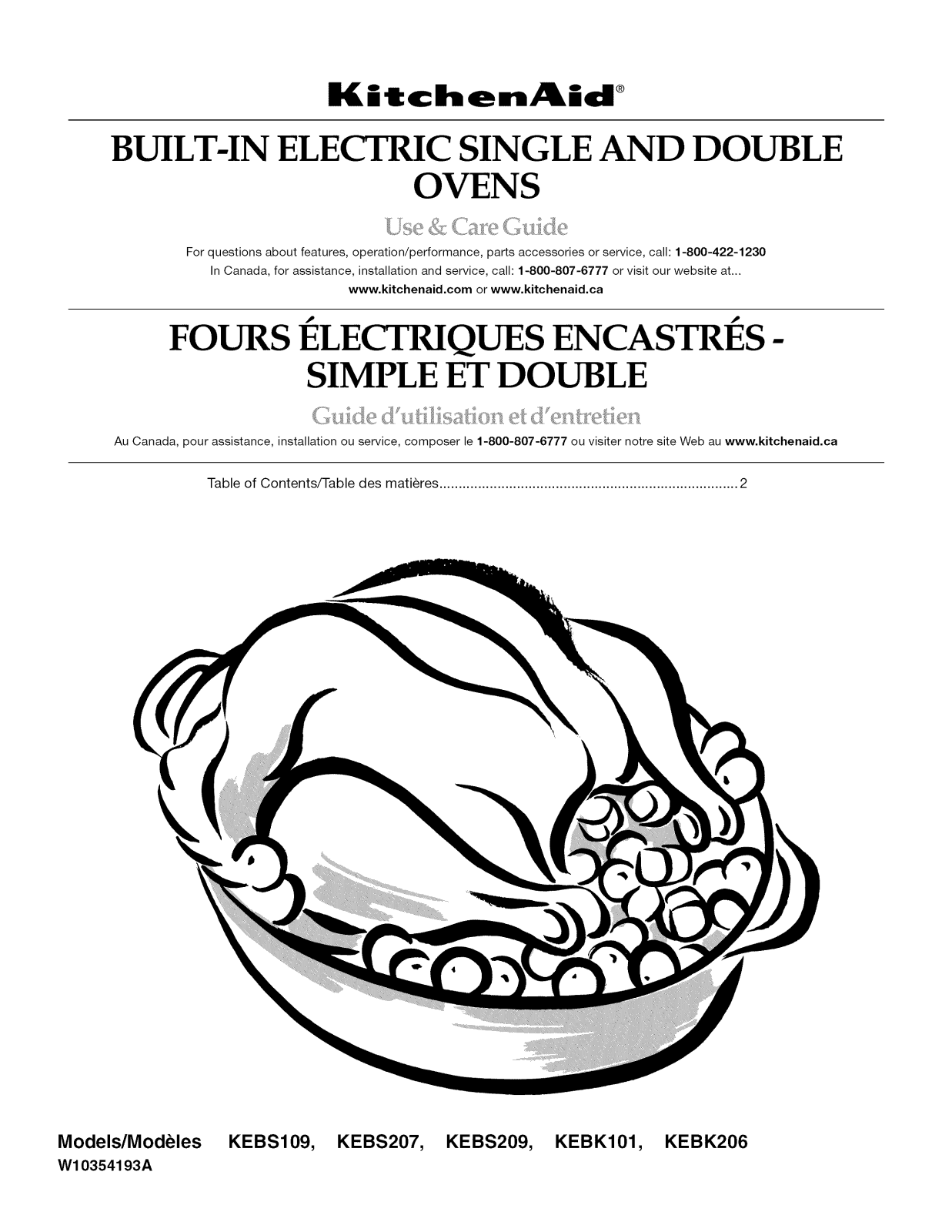 KitchenAid KEBK101BSS00, KEBK171BBL00, KEBK276BBL01, KEBS279BWH00, KEBS279BSS00 Owner’s Manual