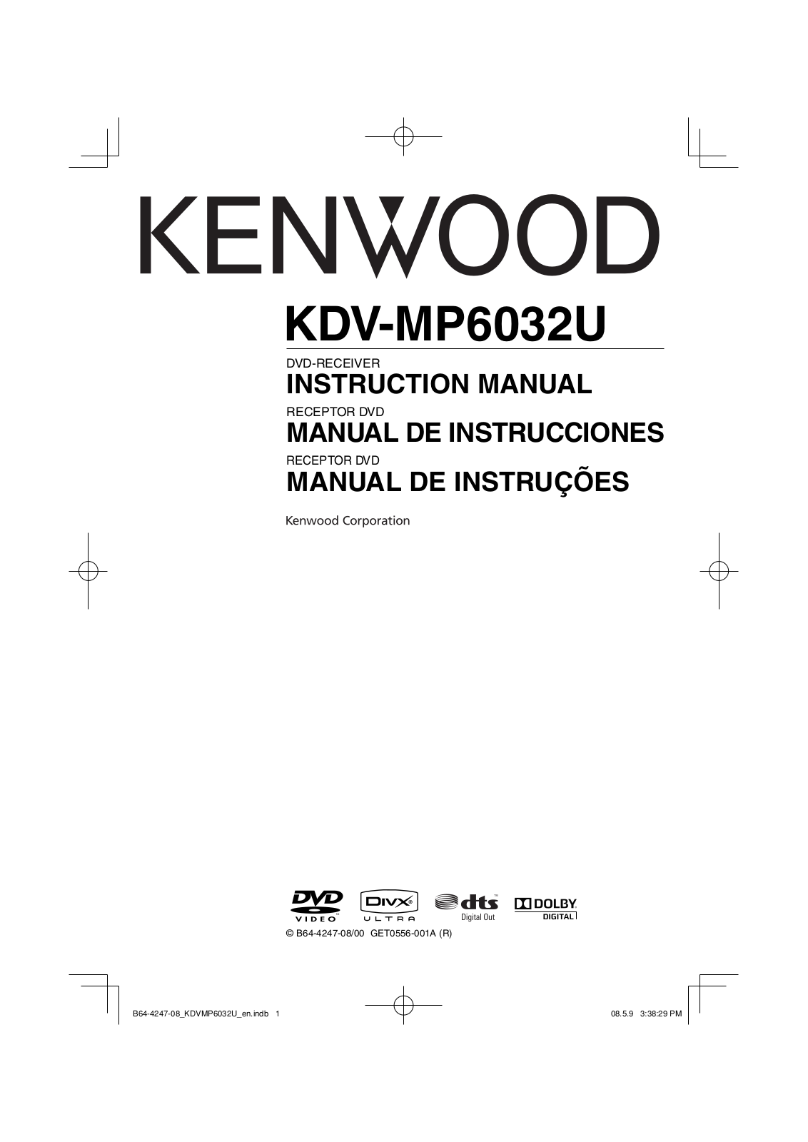 Kenwood KDV-MP6032U User Manual