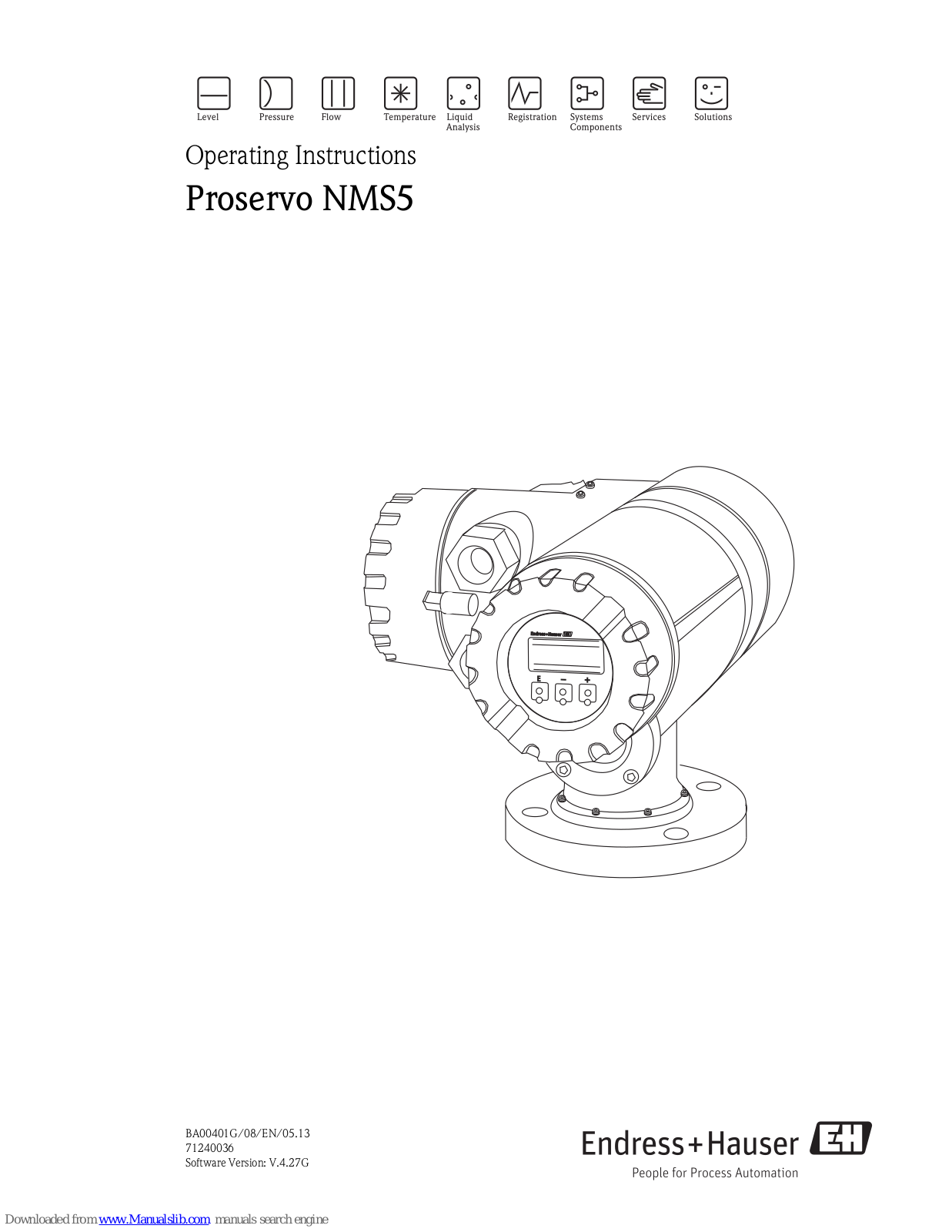 Endress+Hauser Proservo NMS5 Operating Instructions Manual - ManualMachine.com