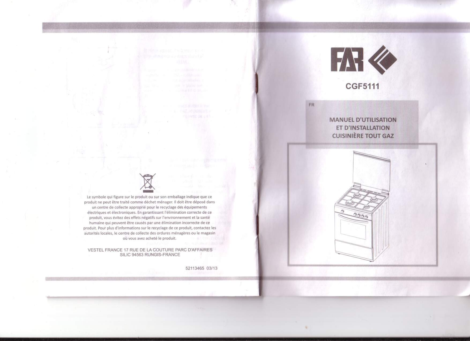 FAR CGF5111 User Manual