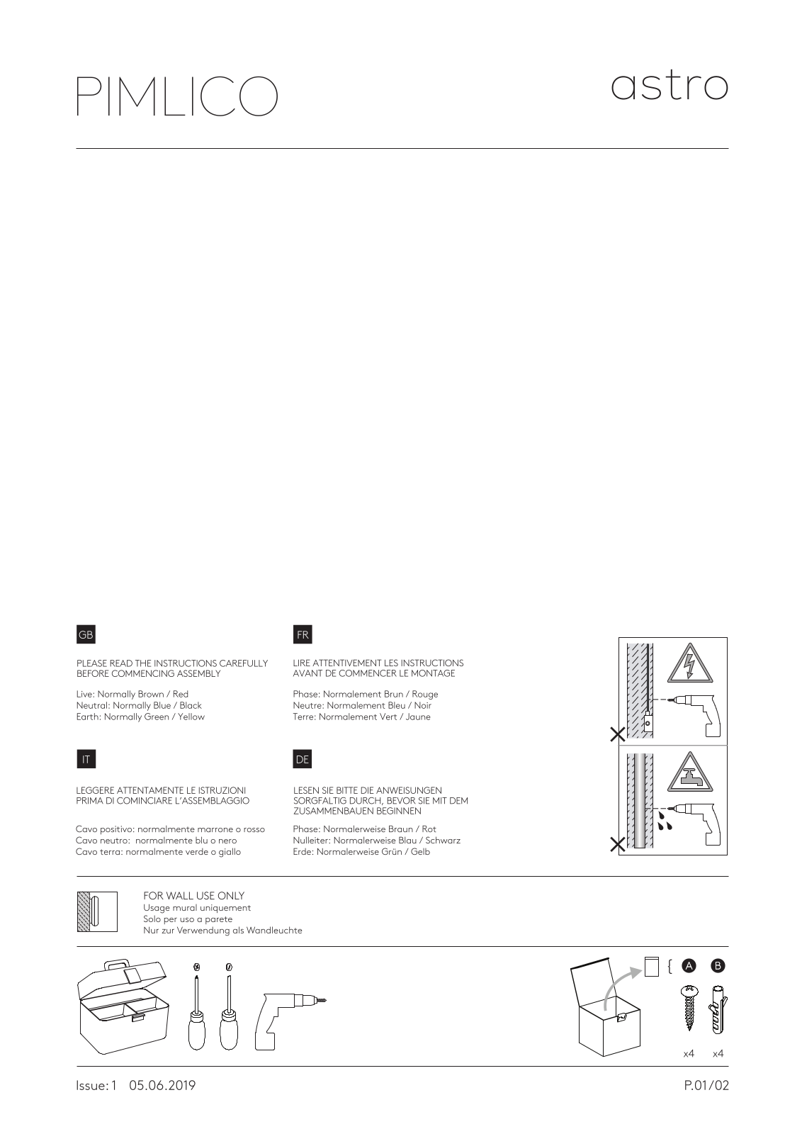 Astro PIMLICO Installation Instructions - ManualMachine.com