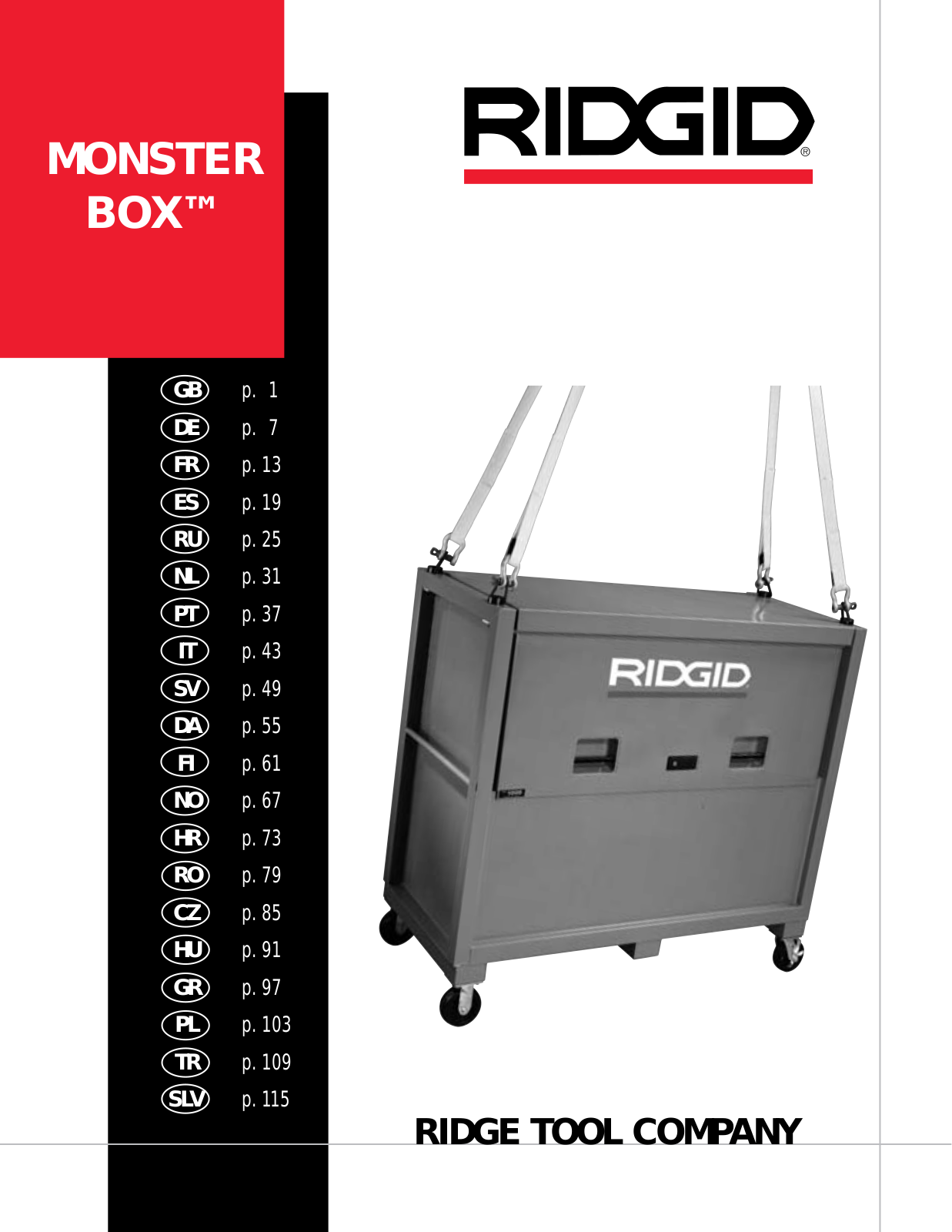 RIDGID MONSTER BOX User Manual