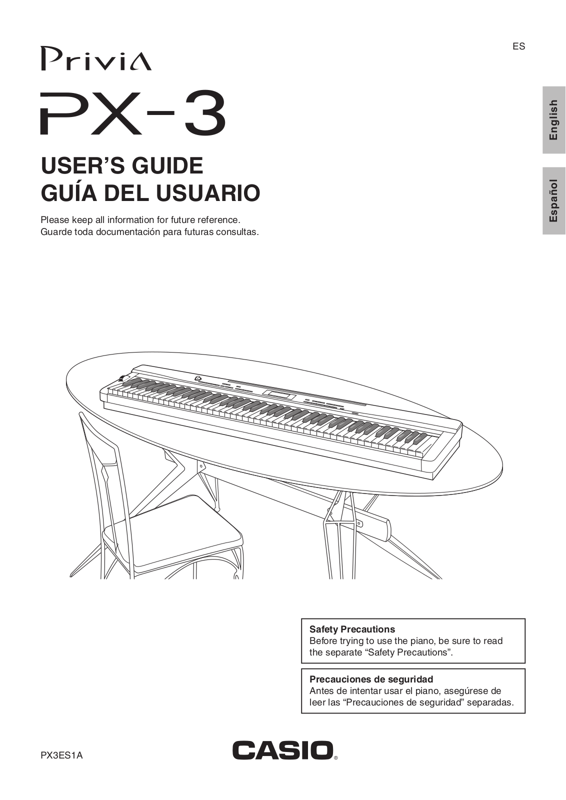 Casio PX-3BK Owner's Manual