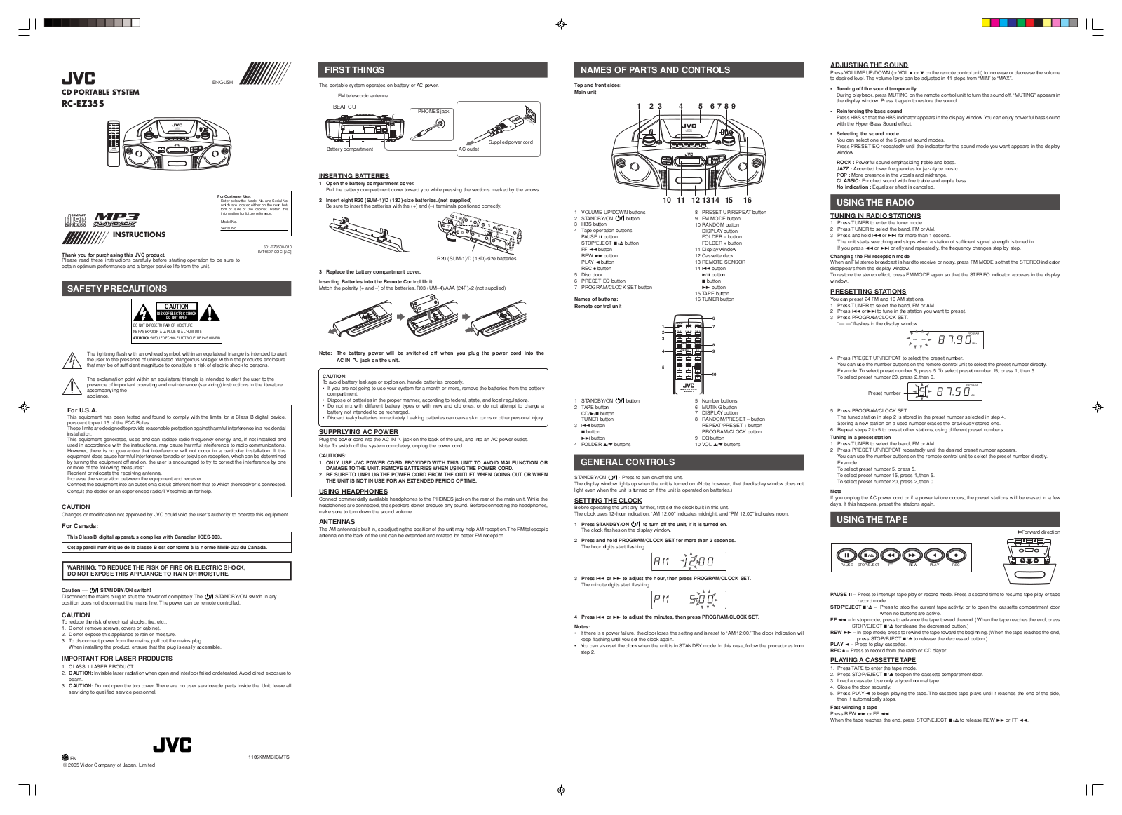 JVC RC-EZ35SC Manual