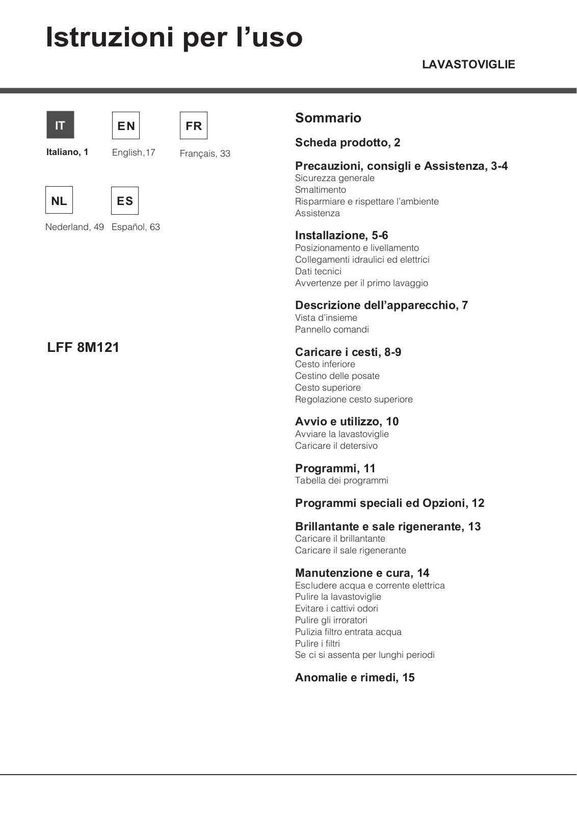 Hotpoint LFF 8M121 CX EU User Manual