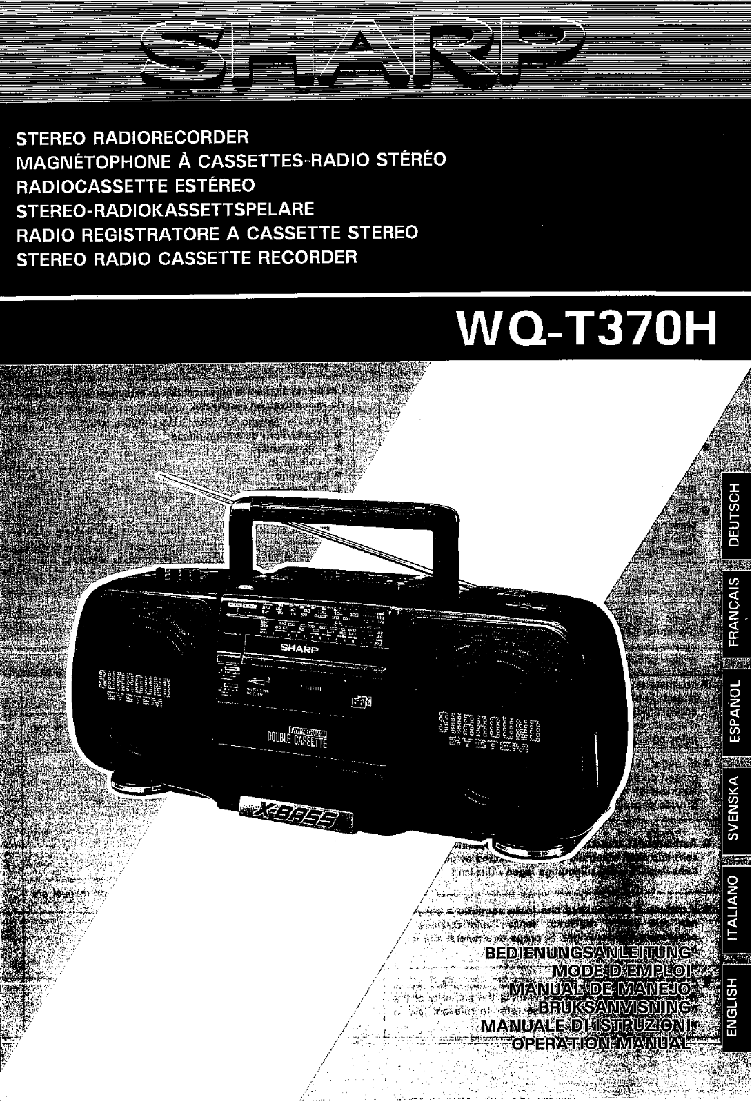 Sharp WQ-T370H User Manual