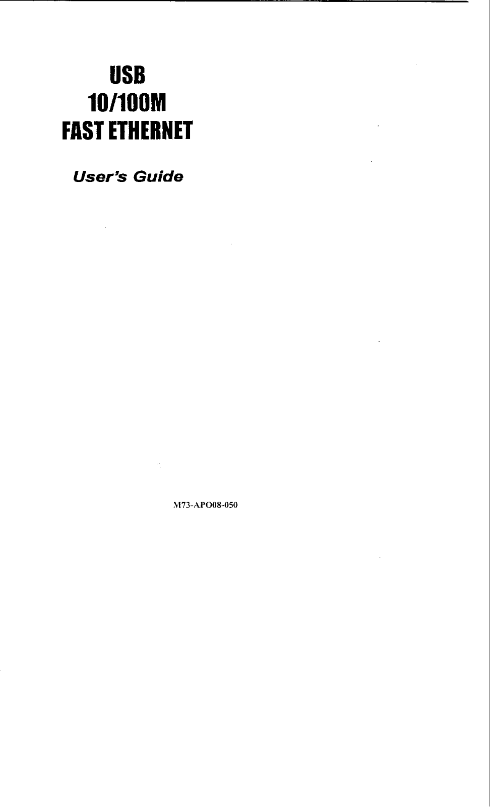 Abocom Systems UFE1KC User Manual