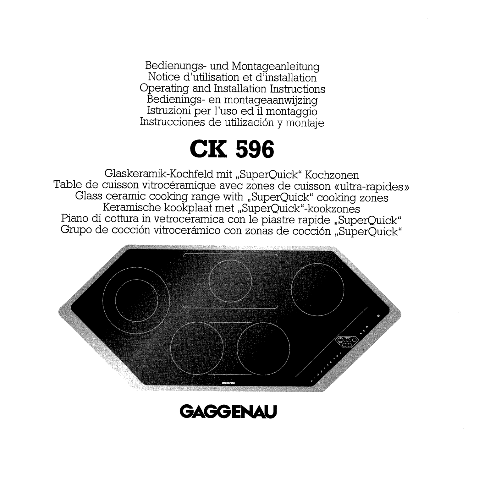 GAGGENAU CK596115 User Manual