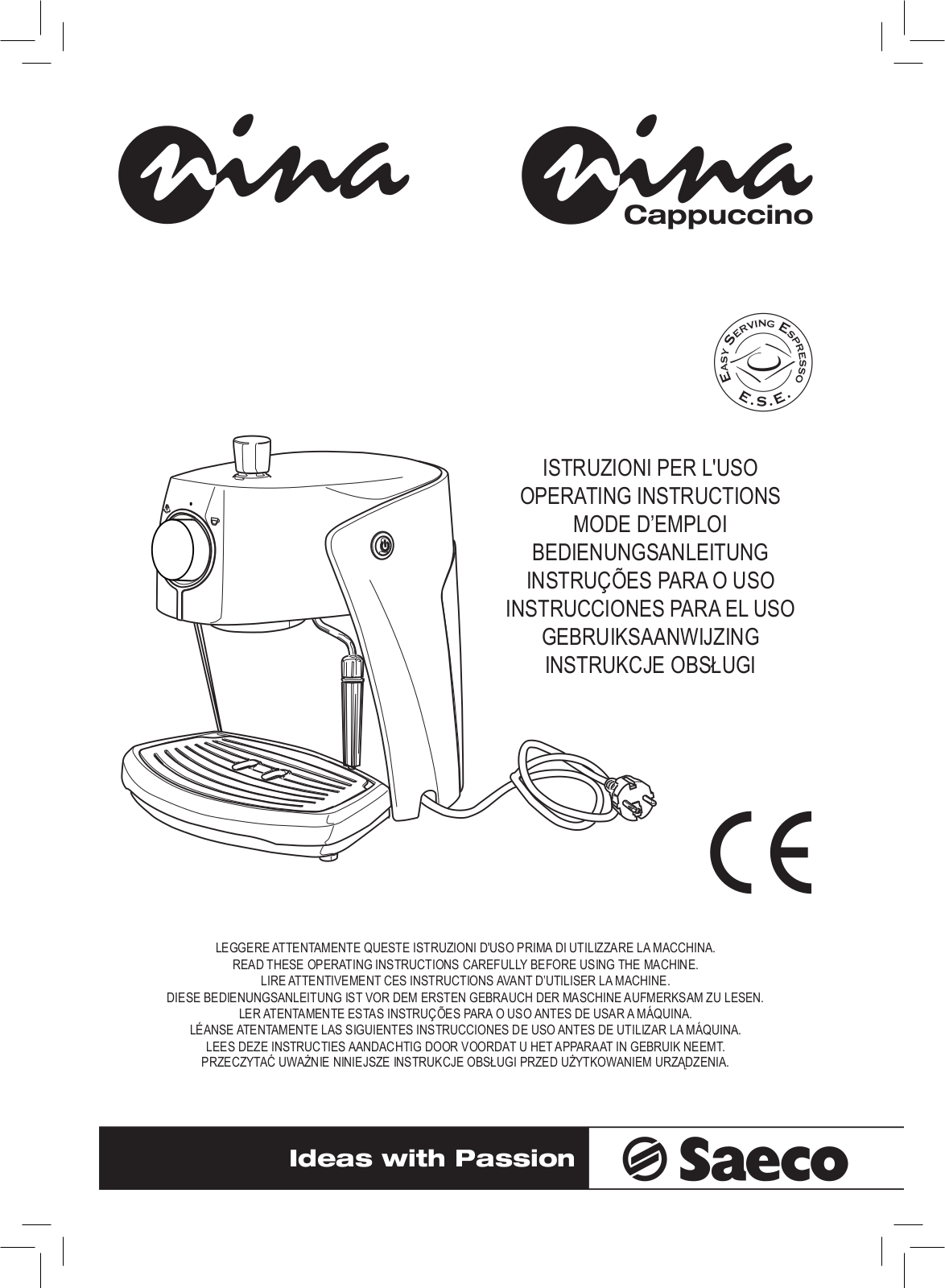 SAECO NINA CAPPUCCINO User Manual