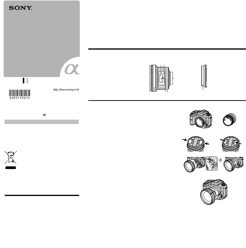 Sony SAL20F28, SAL28F28 User Manual