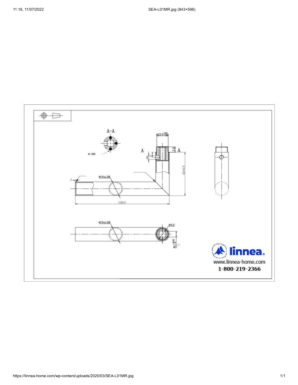 Linnea LNNE8228 Dimensions - ManualMachine.com