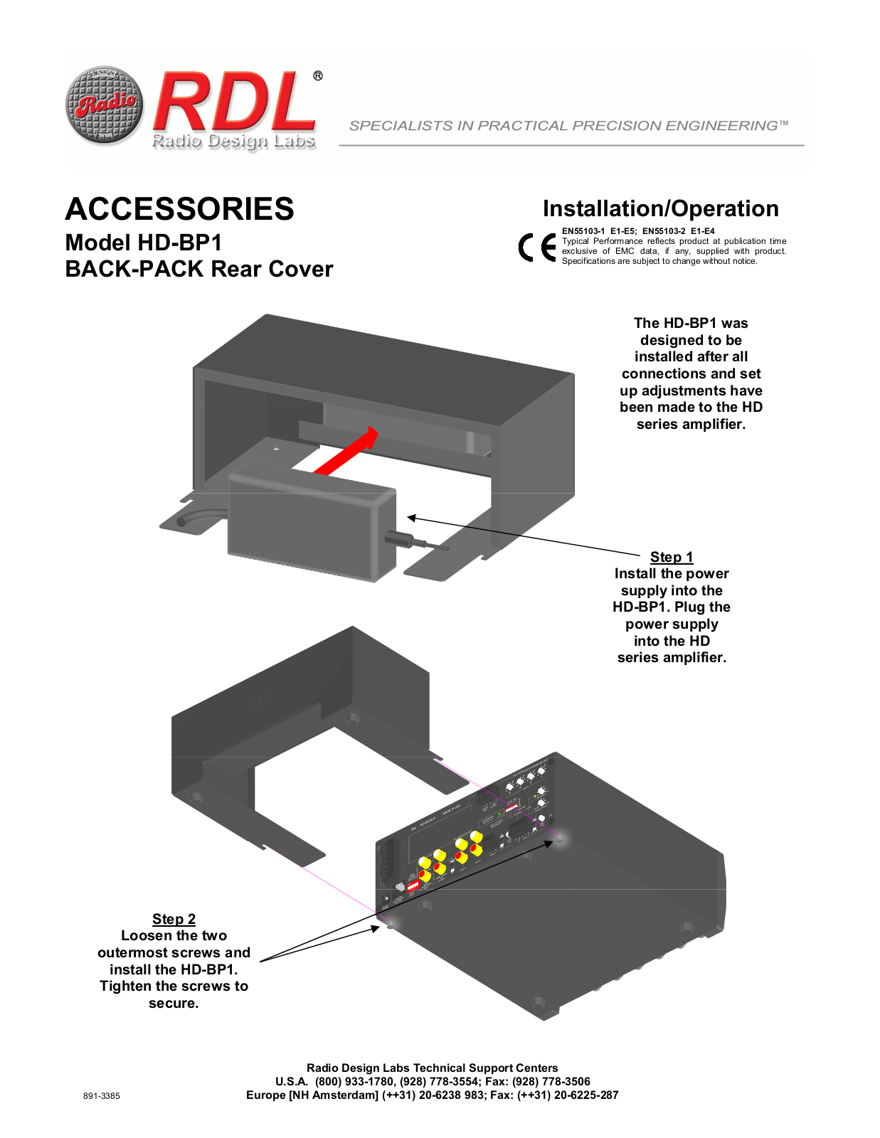 RDL HD-BP1 Datasheet - ManualMachine.com