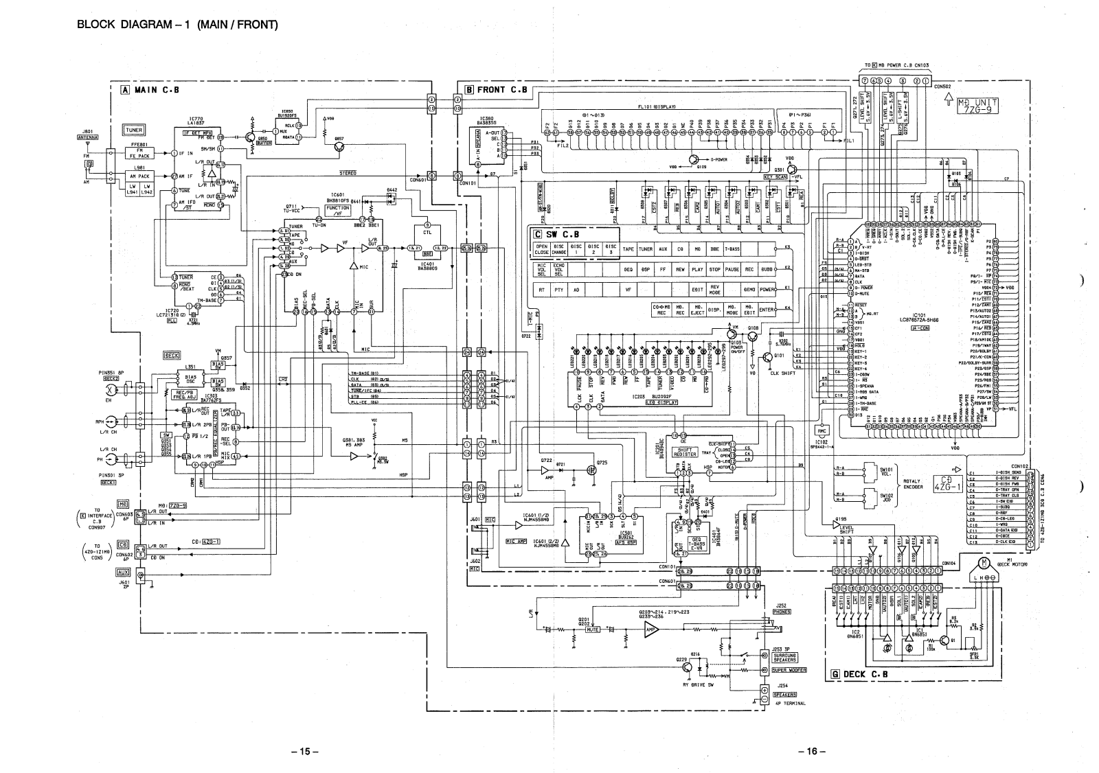 Aiwa XRH-55-MD Schematic