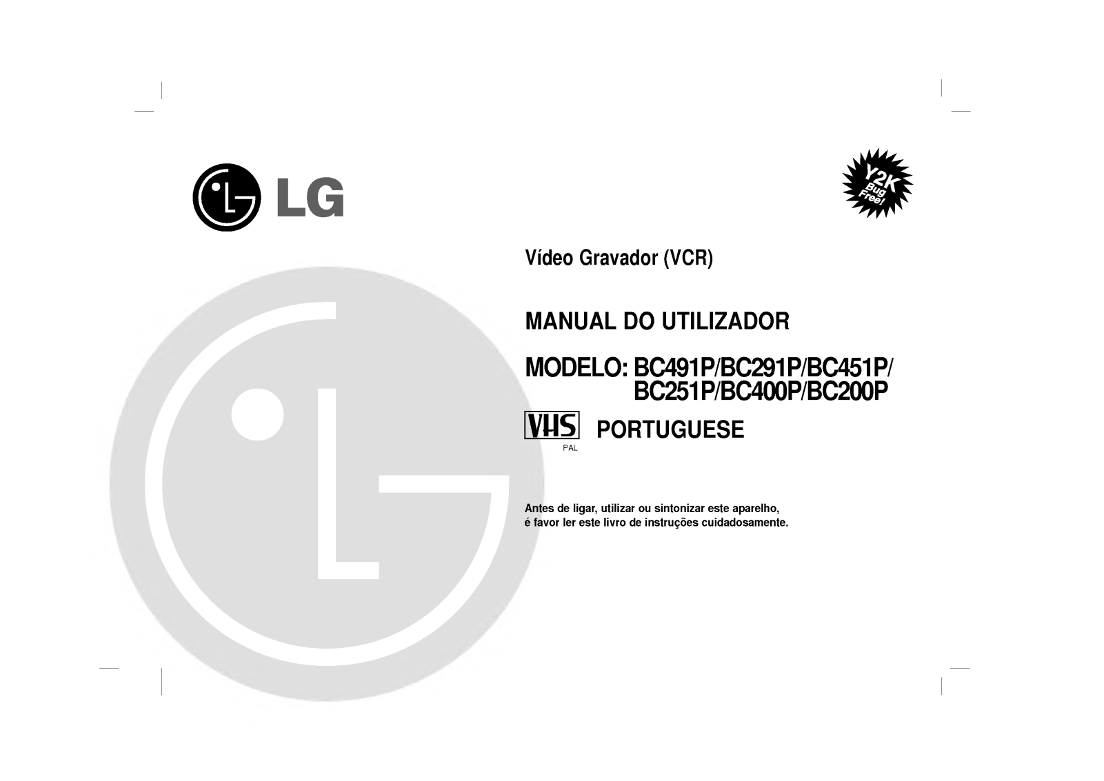 Lg BC291P, BC451P, BC251P, BC400P, BC200P User Manual