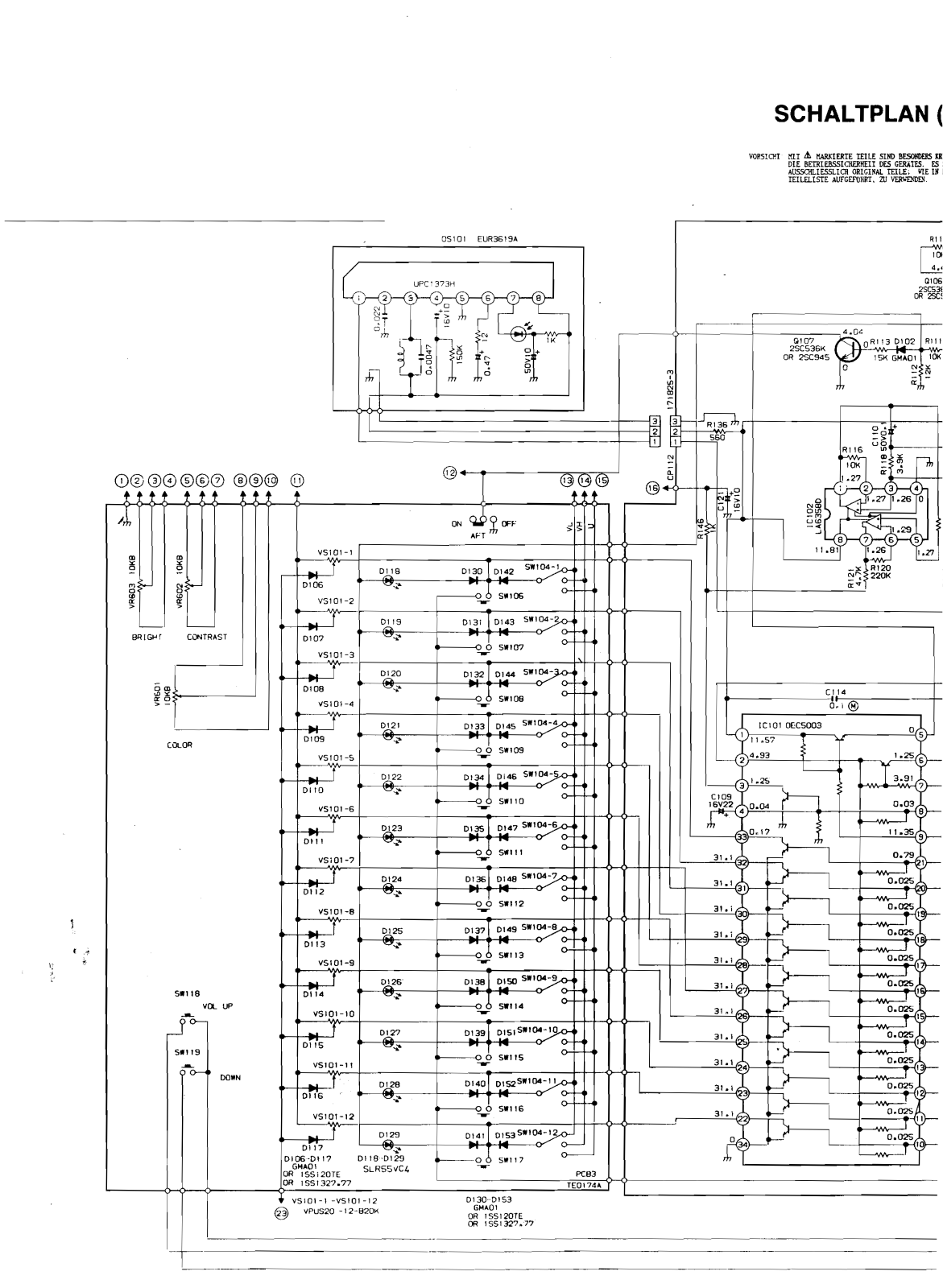 ORION COLOR 136RC, Universum FK2951 Schematic