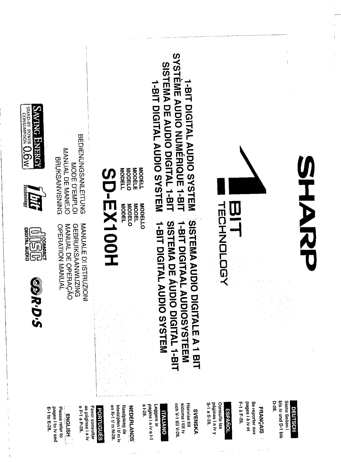 Sharp SD-EX100H User Manual