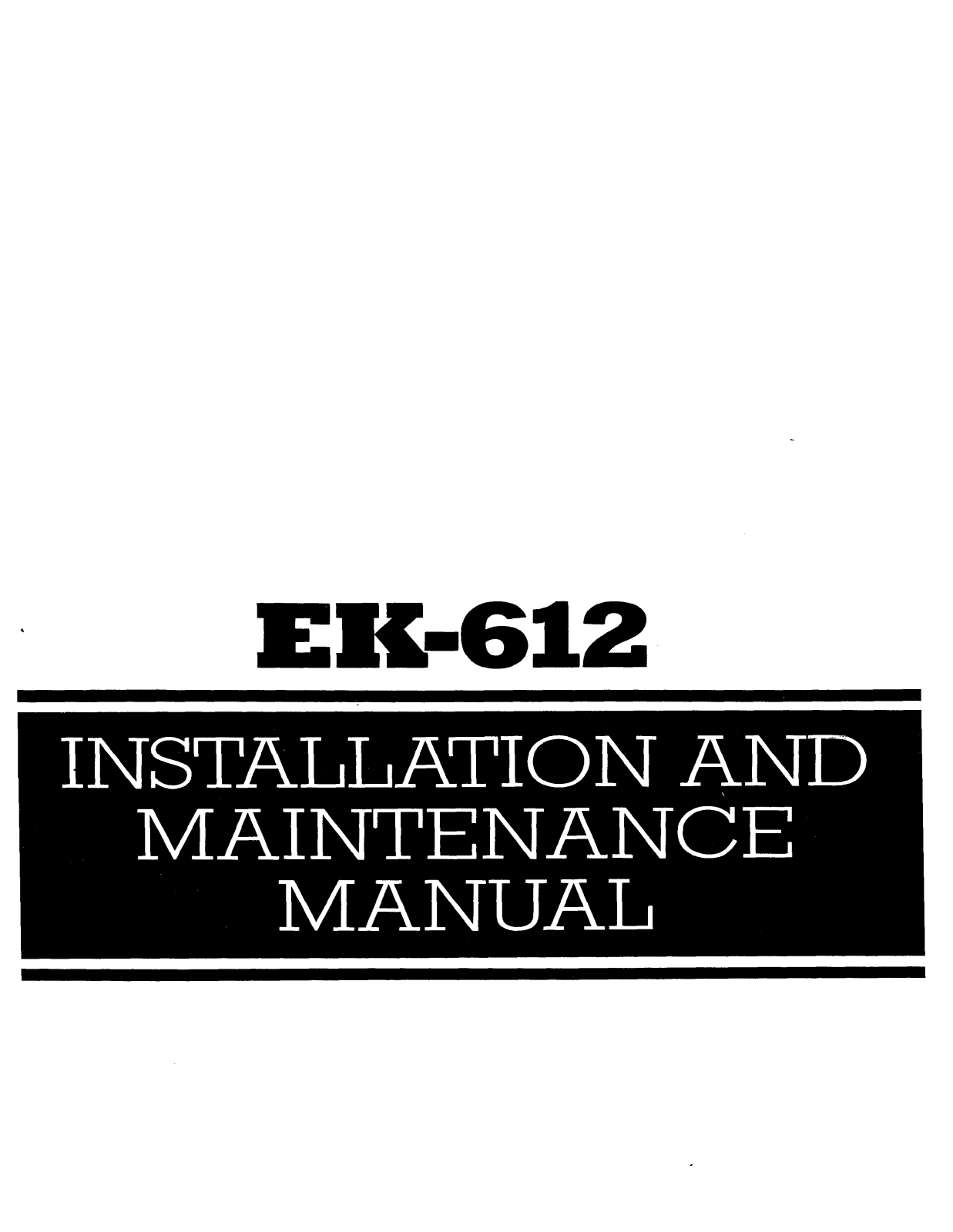 TIE EK612 User Guide