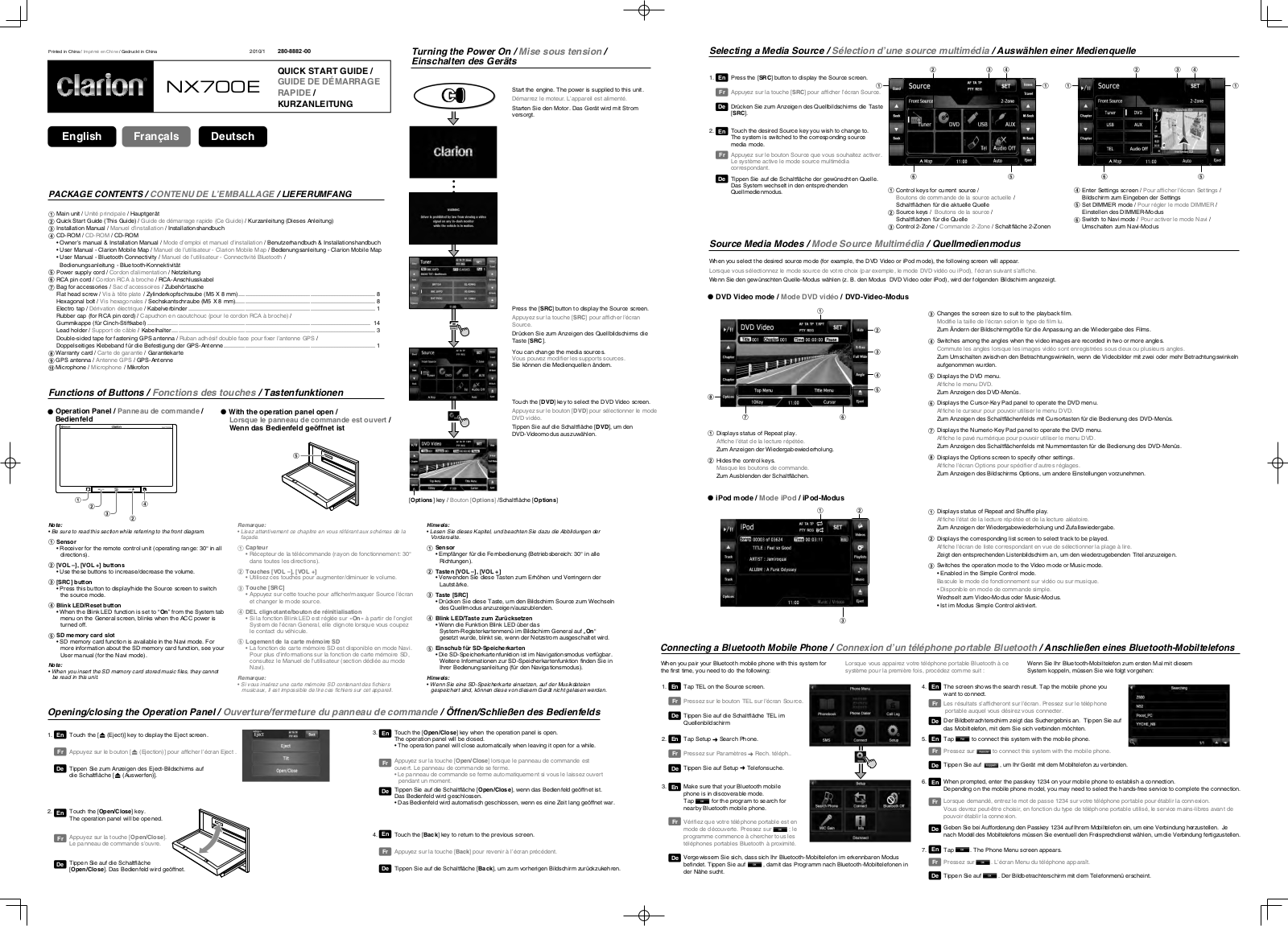 Clarion NX700E User Manual