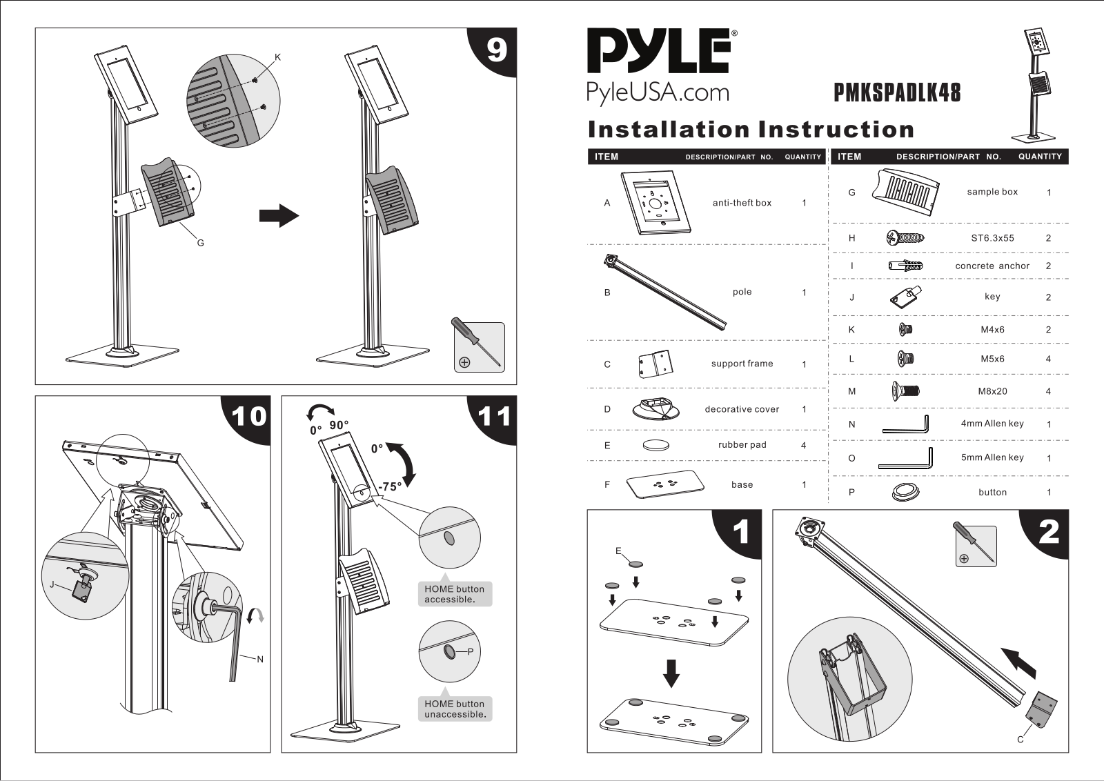 Pyle PMKSPADLK48 User guide - ManualMachine.com