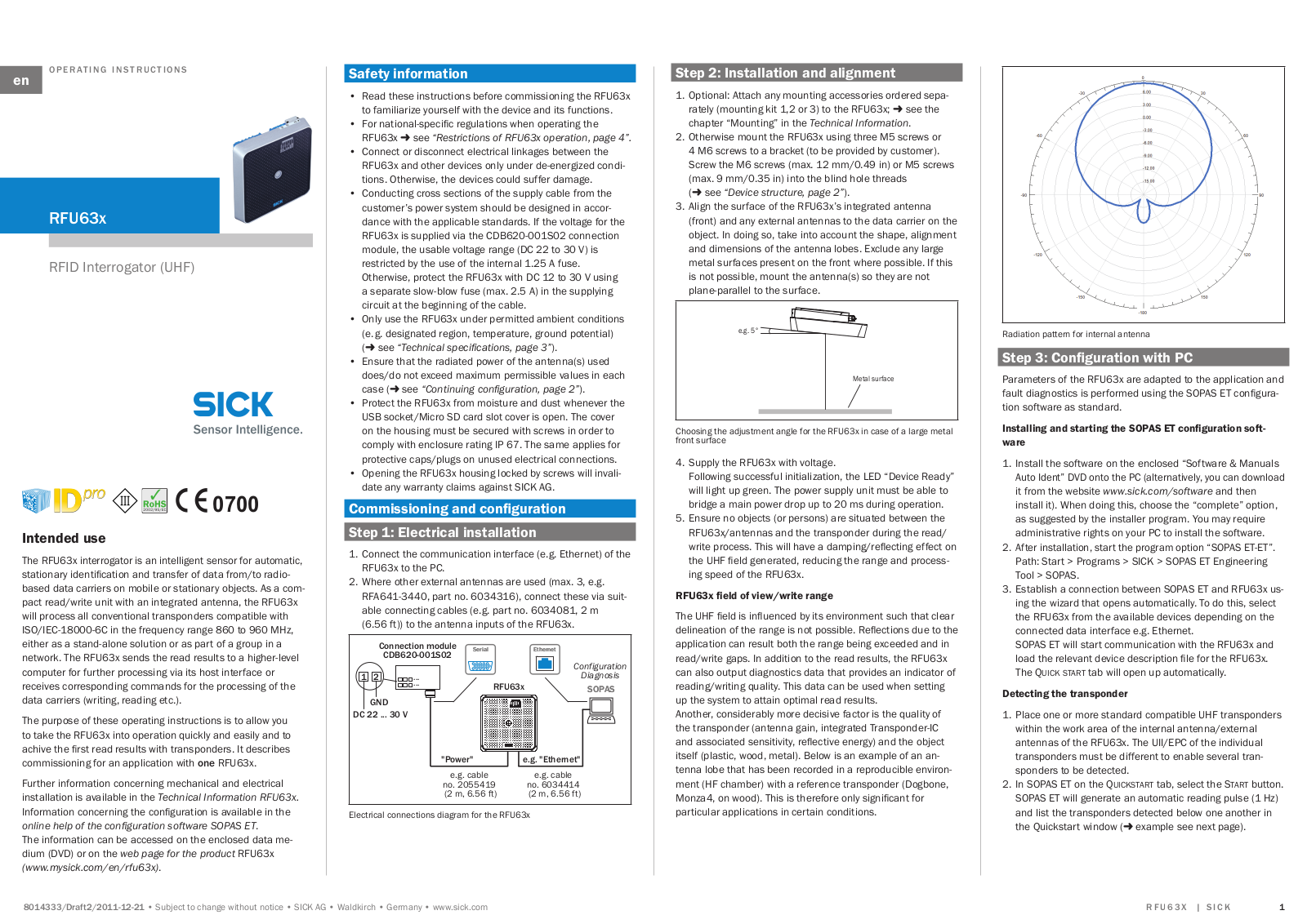 Sick RFU630 User Manual