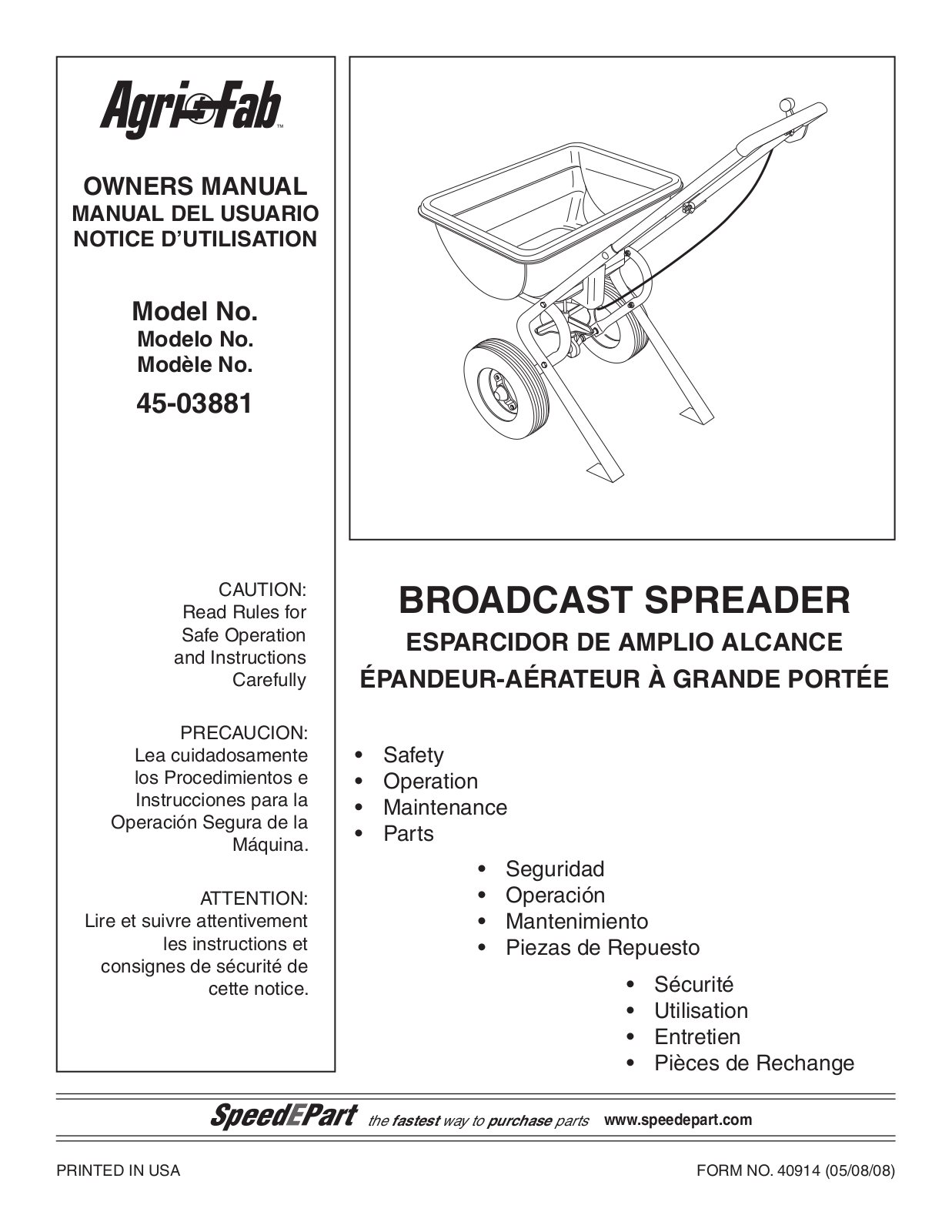 Agri-Fab 45-03881 User Manual