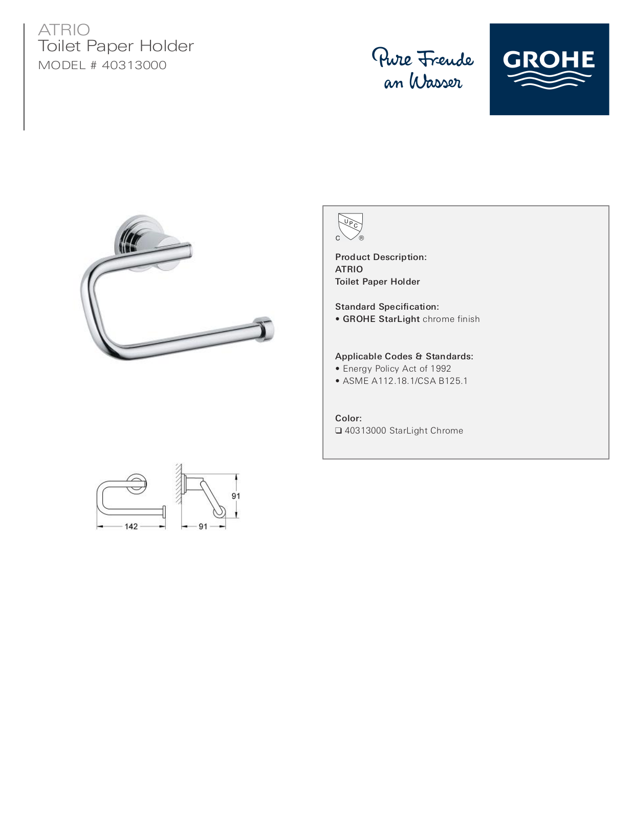 GROHE W004510653 Specifications - ManualMachine.com