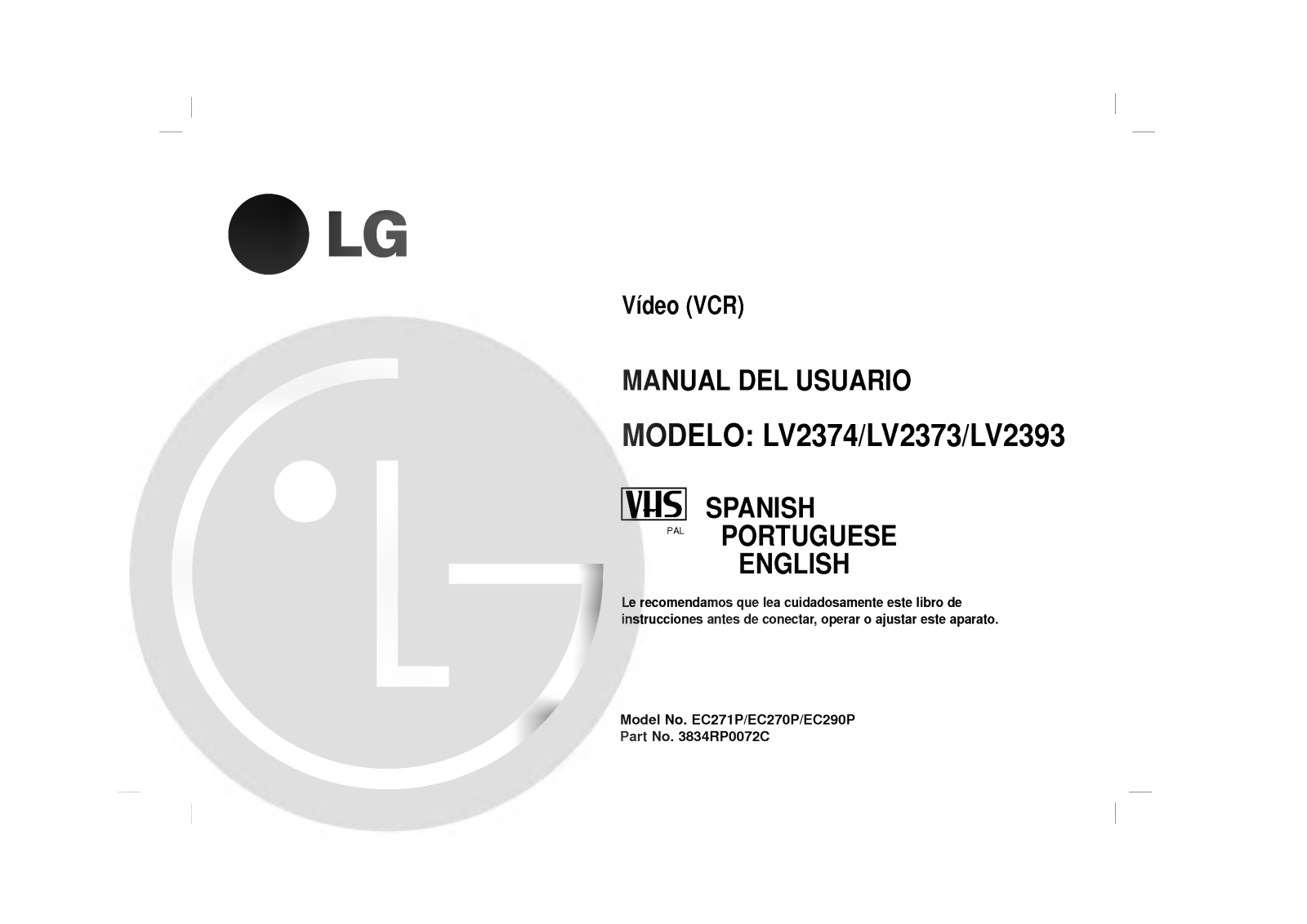 LG EC271P User Manual