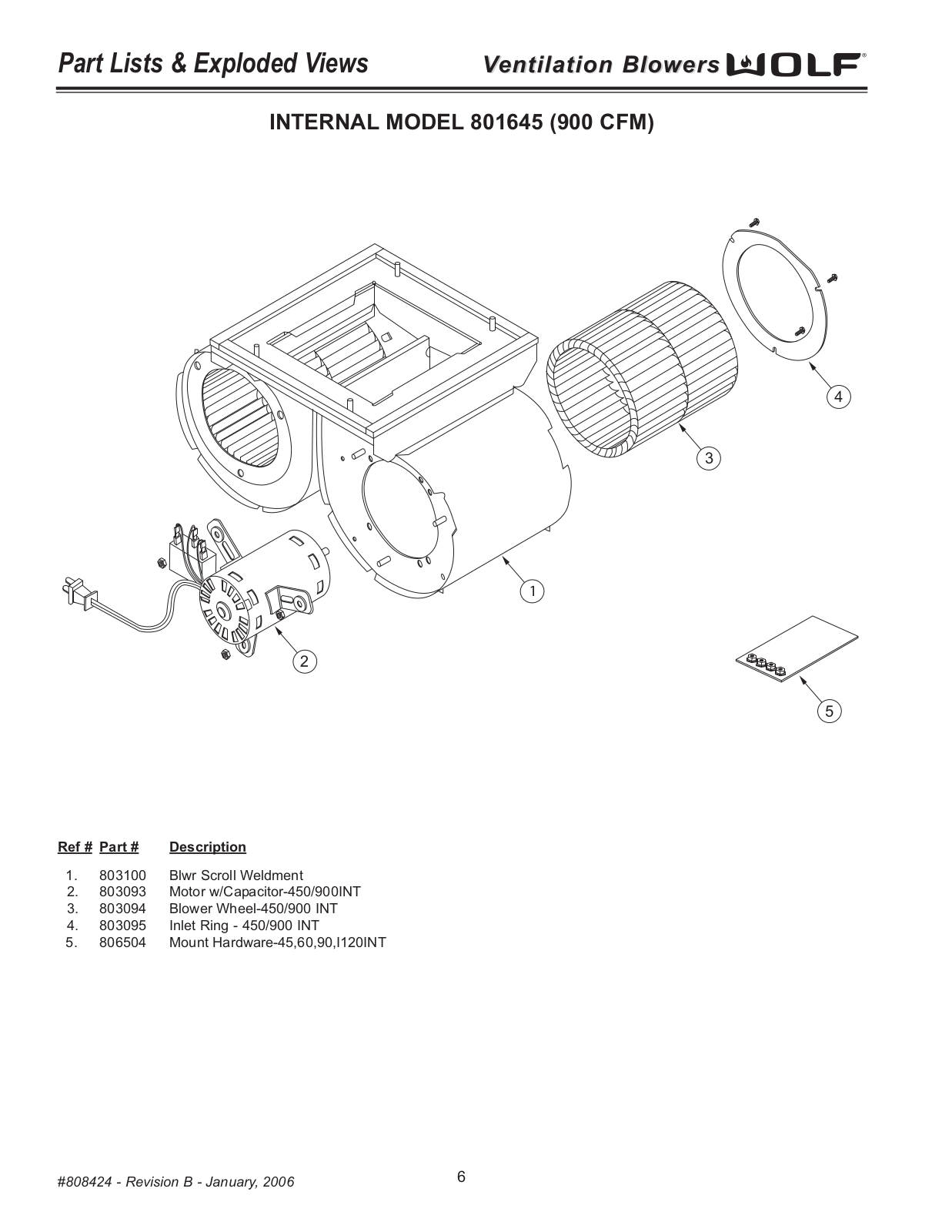 Wolf 801645-internal Owner's Manual