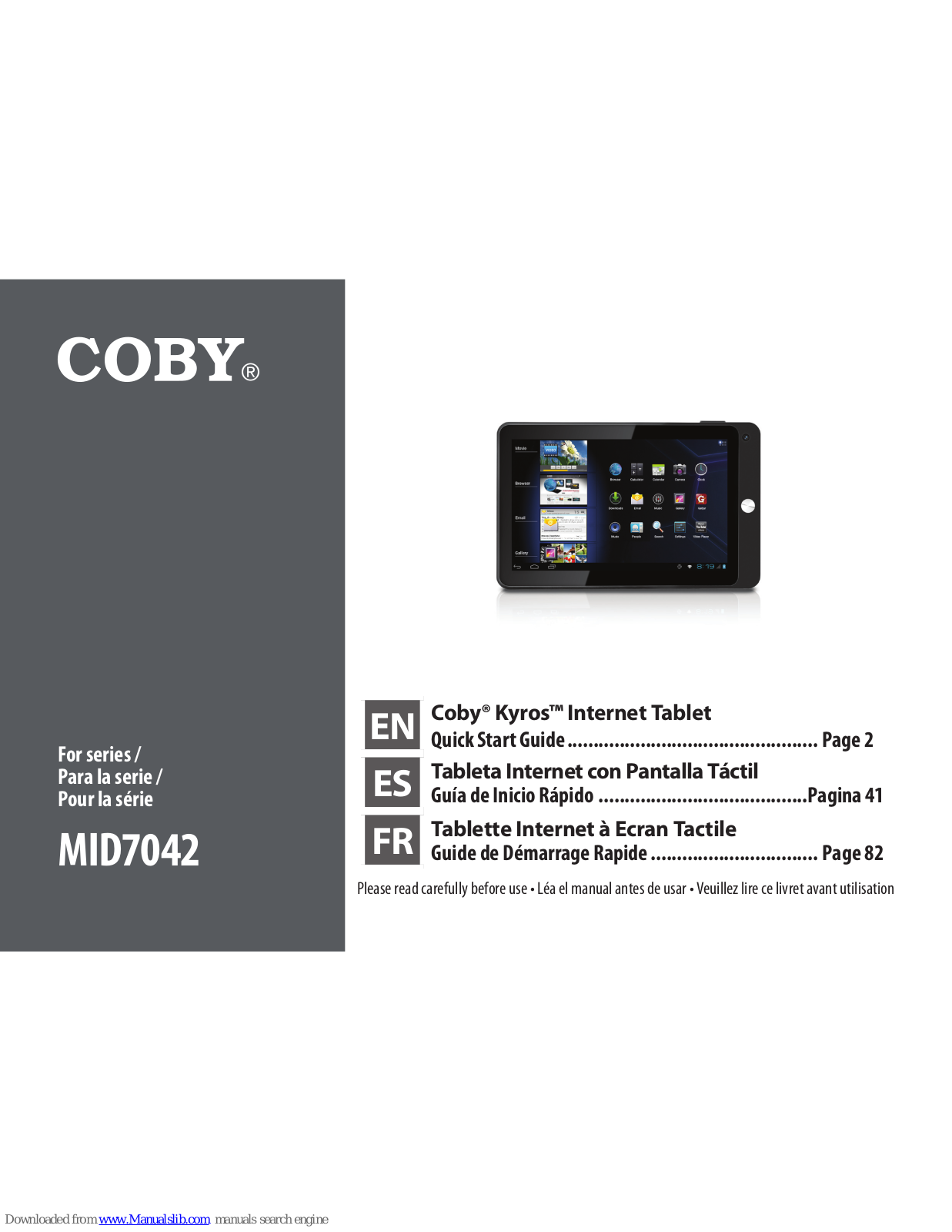 Coby Kyros MID7042 User Manual