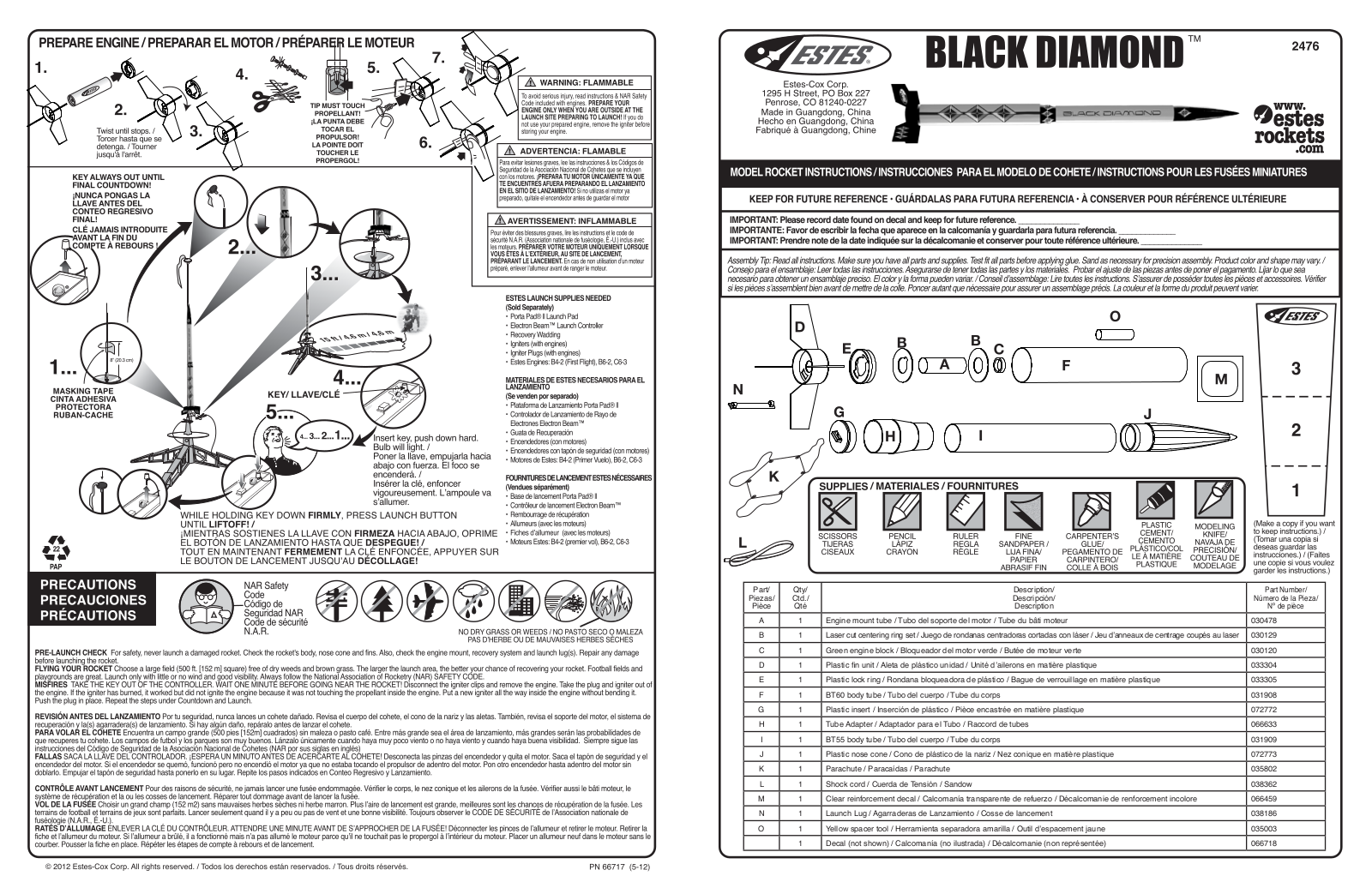 Estes 2476 User Manual