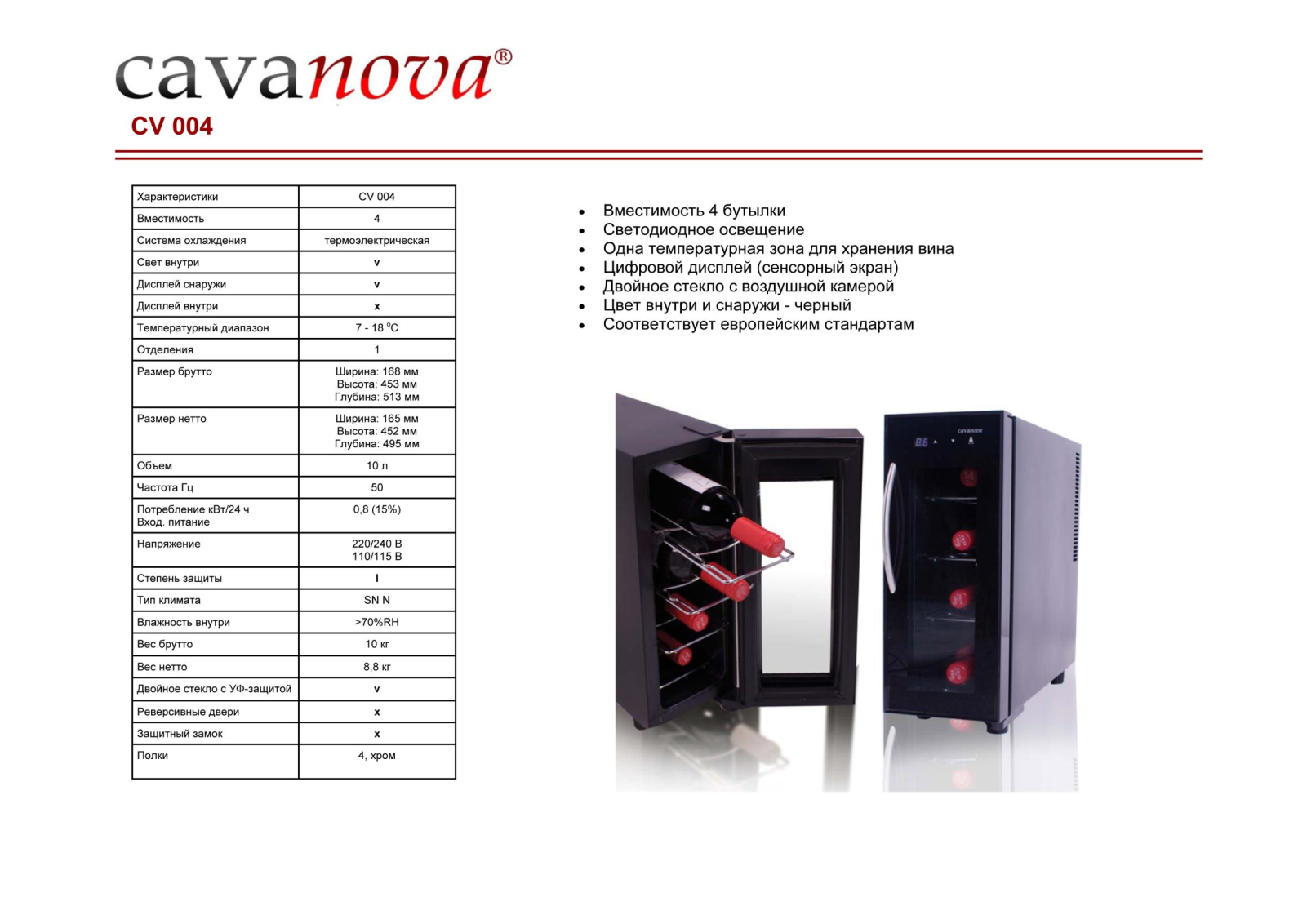 Cavanova CV021-2TNS, CV168, OW012-3T, CV045-2T, CV004 Datasheet