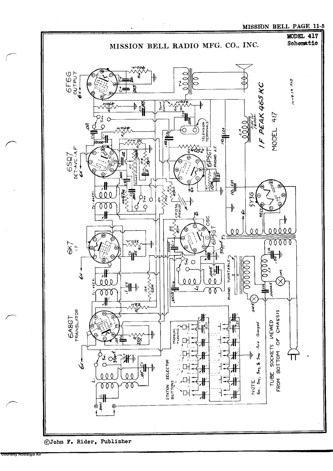 Mission Bell Radio 417 Schematic - ManualMachine.com