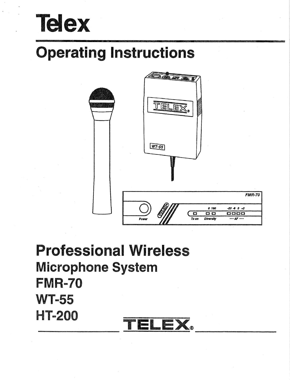 Telex FMR-70 User Manual