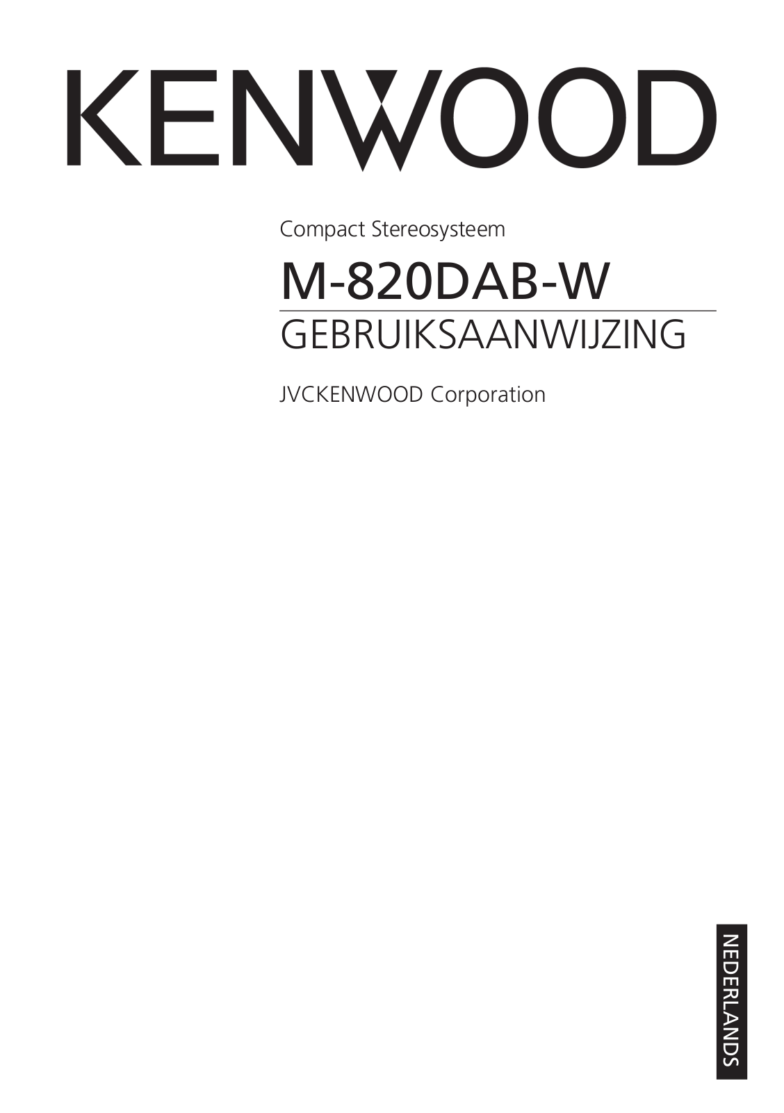 KENWOOD M-820DAB-W User Manual