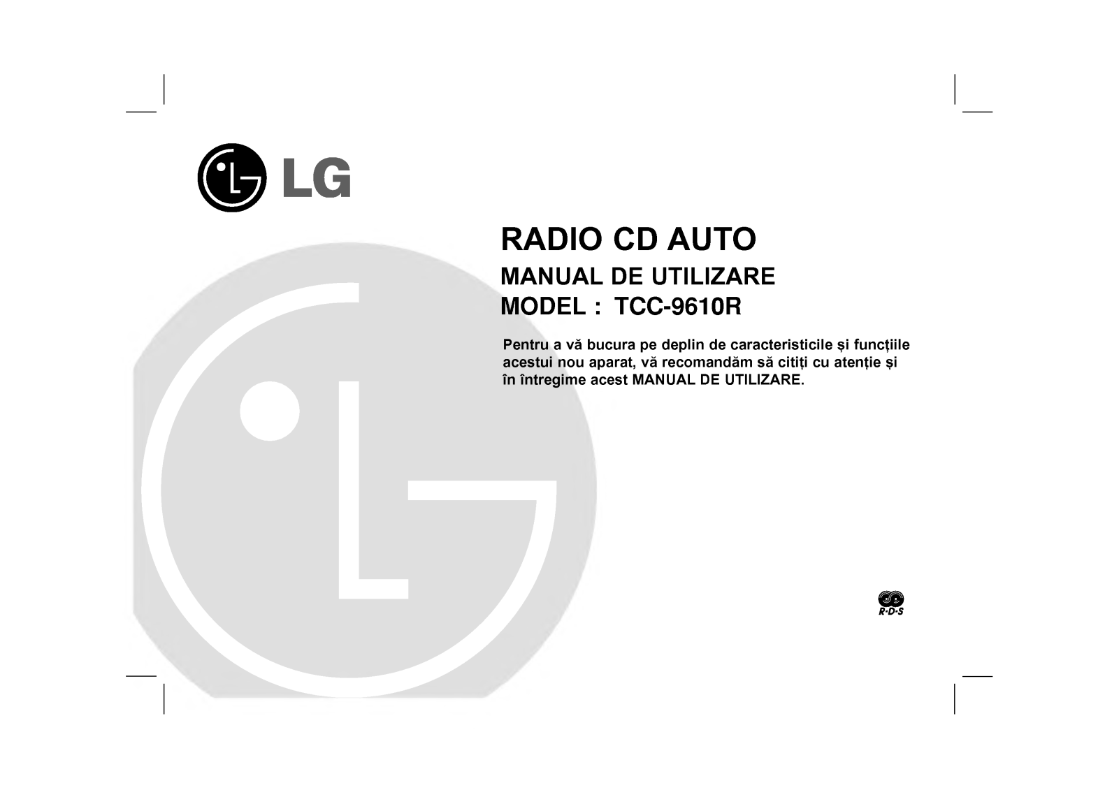 Lg TCC-9610R User Manual