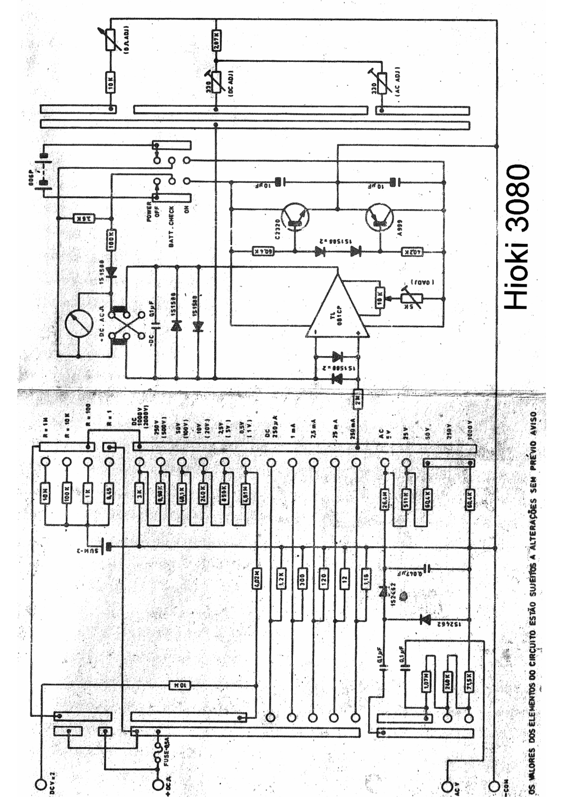 Hioki 3080 Schematic