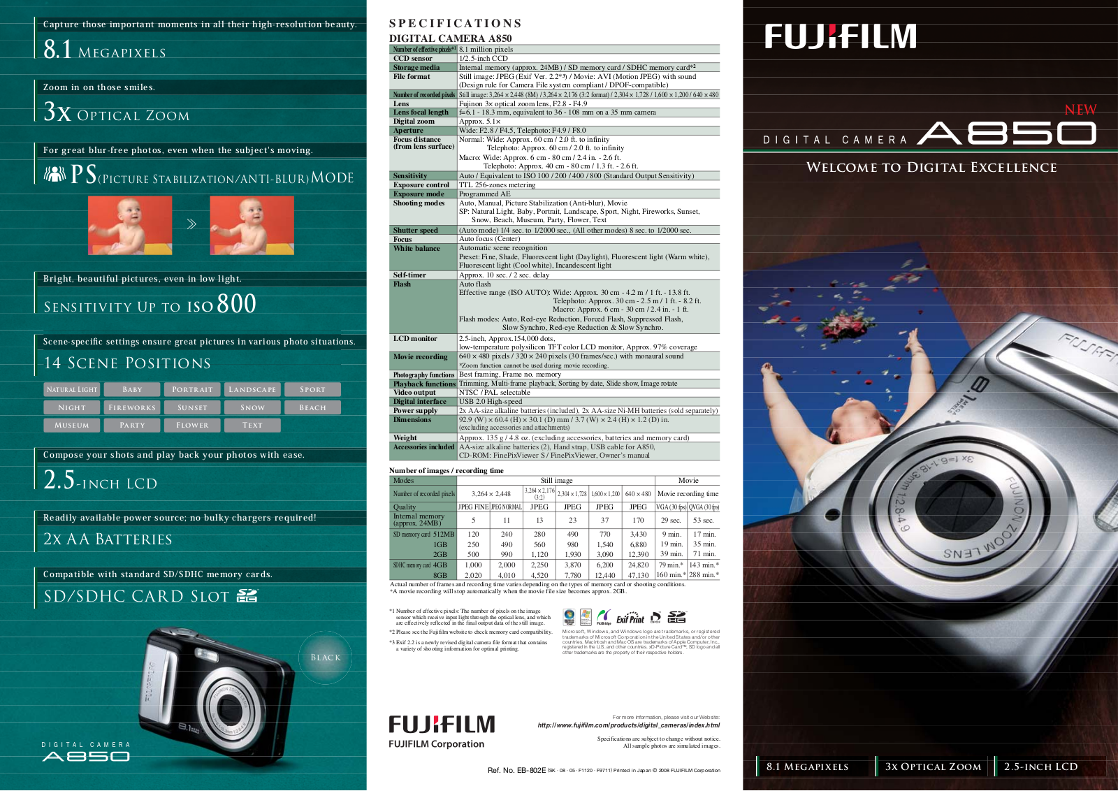 FujiFilm A850 User Manual