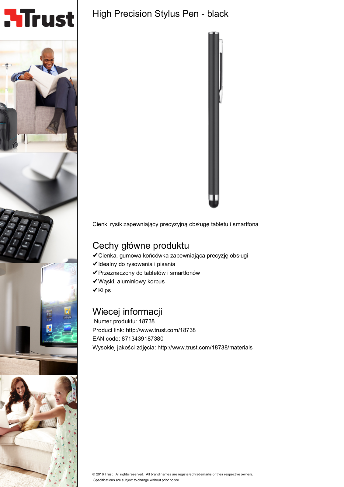 Trust High Precision Stylus Pen User Manual