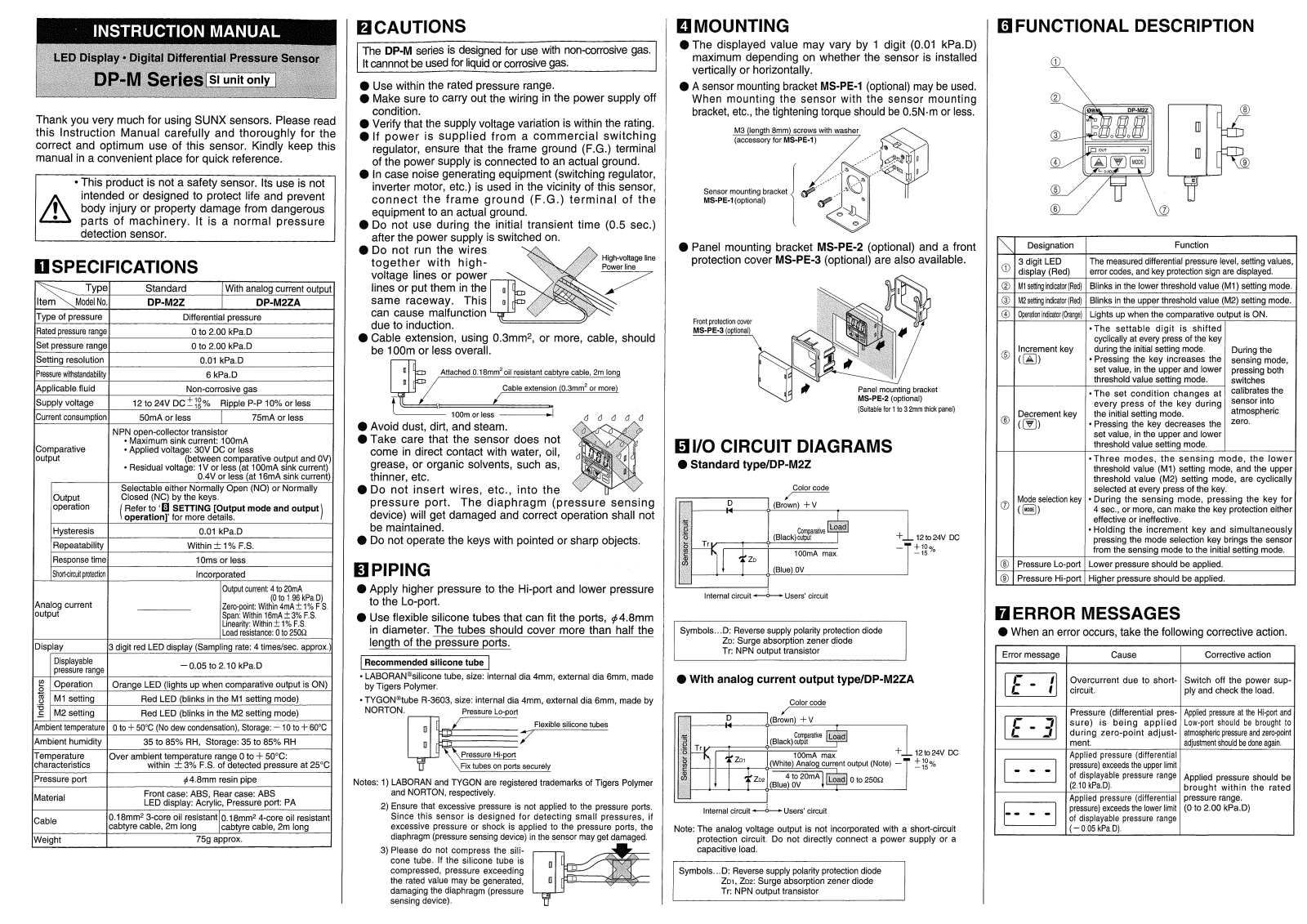 Panasonic DP-M2Z Installation  Manual