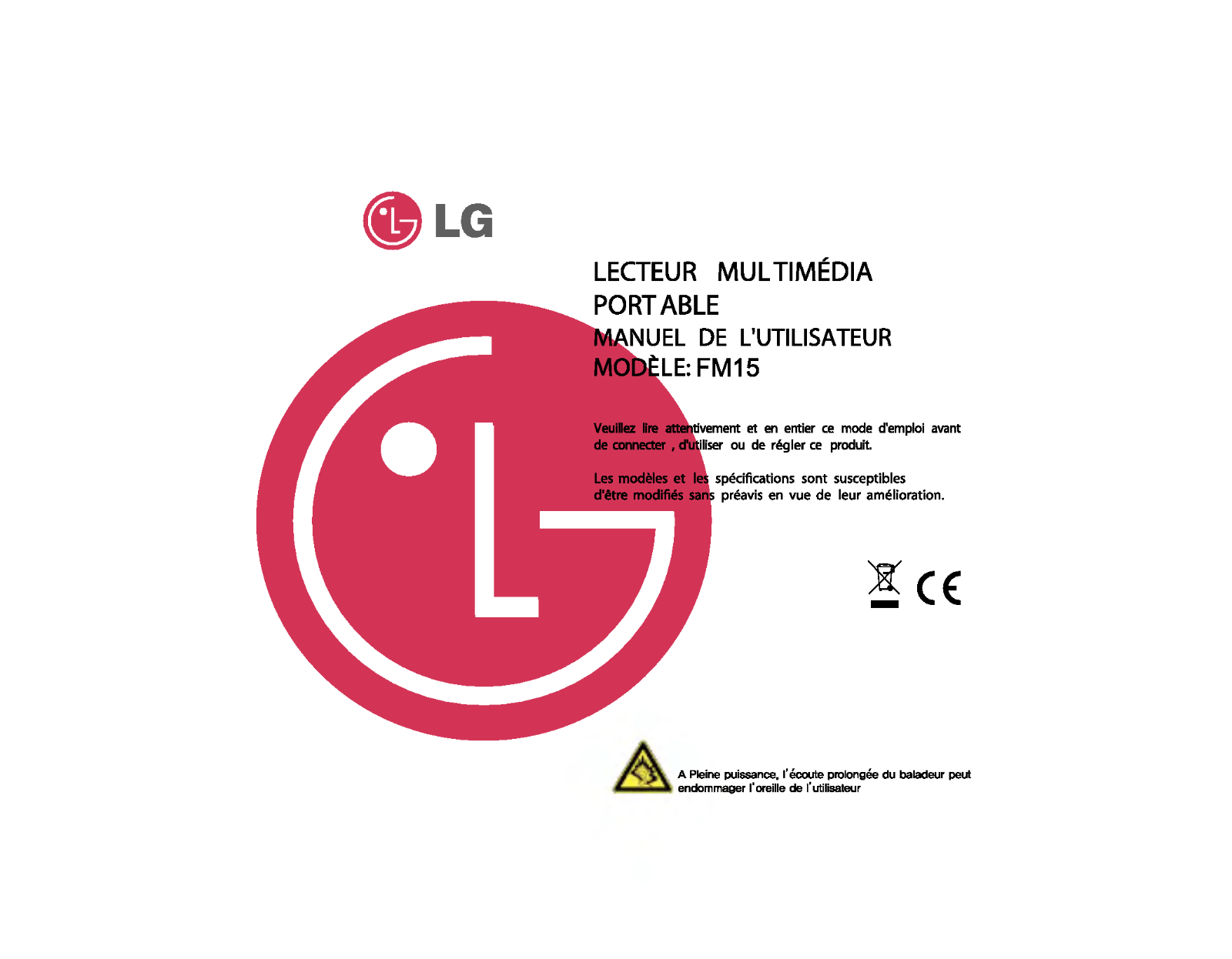 LG MF-FM15E1W User Manual