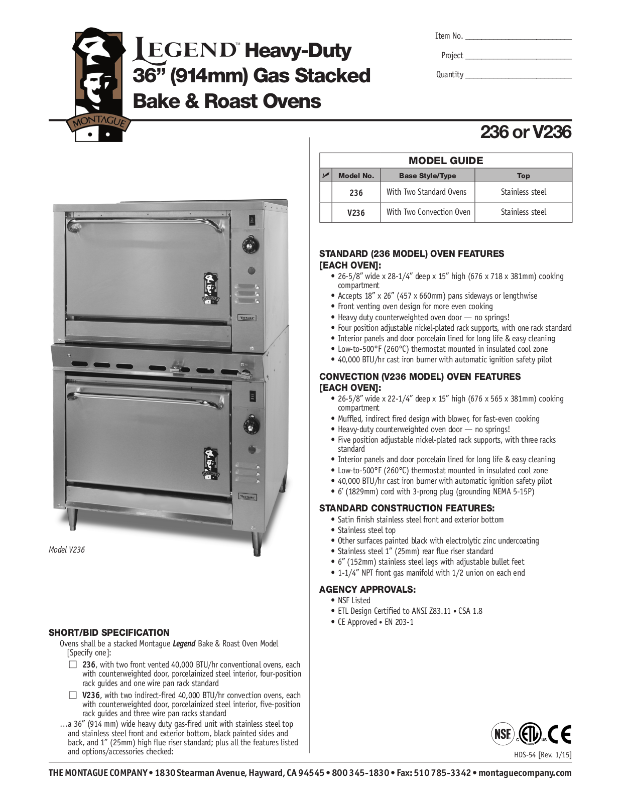 Montague 236 User Manual