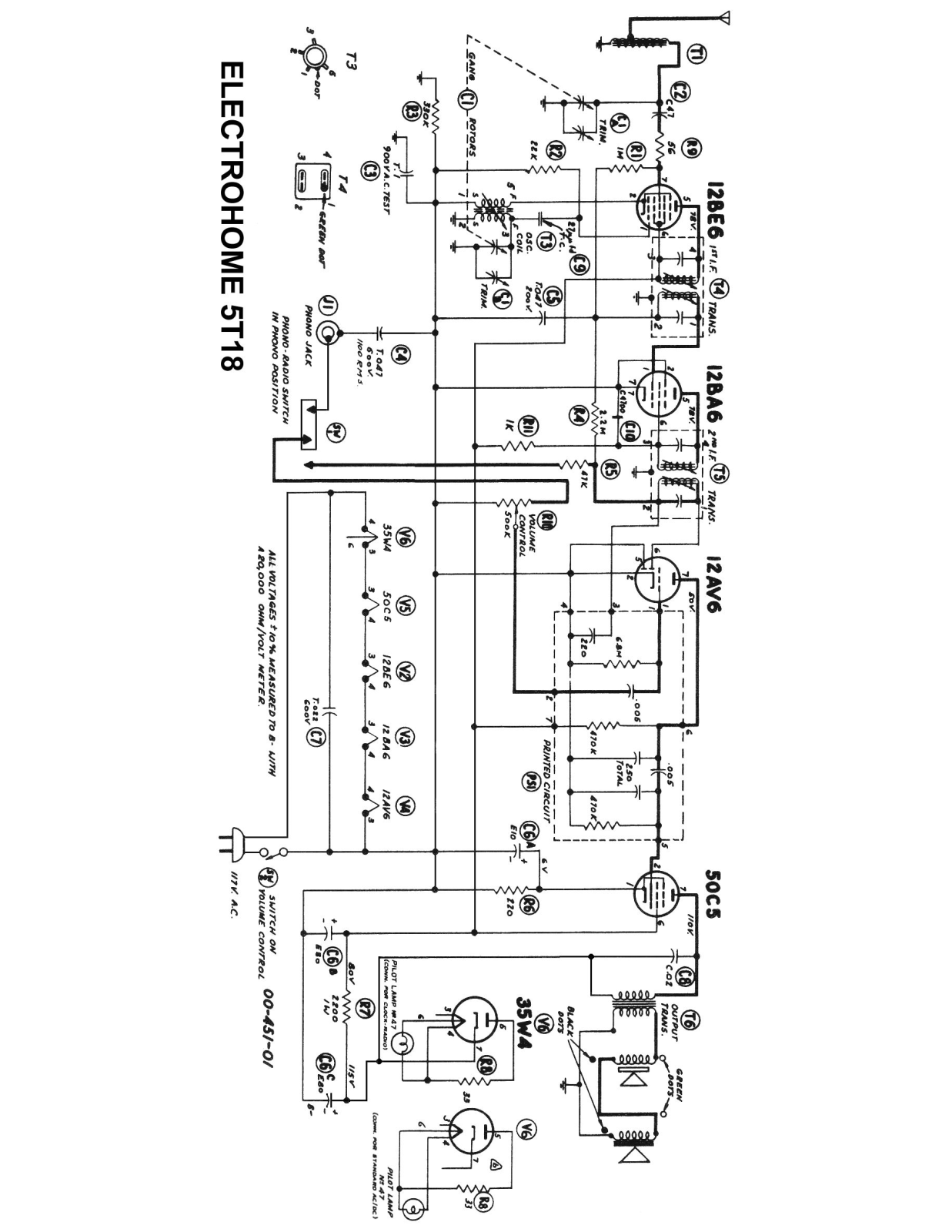 ElectroHome 5T18 Schematic - ManualMachine.com