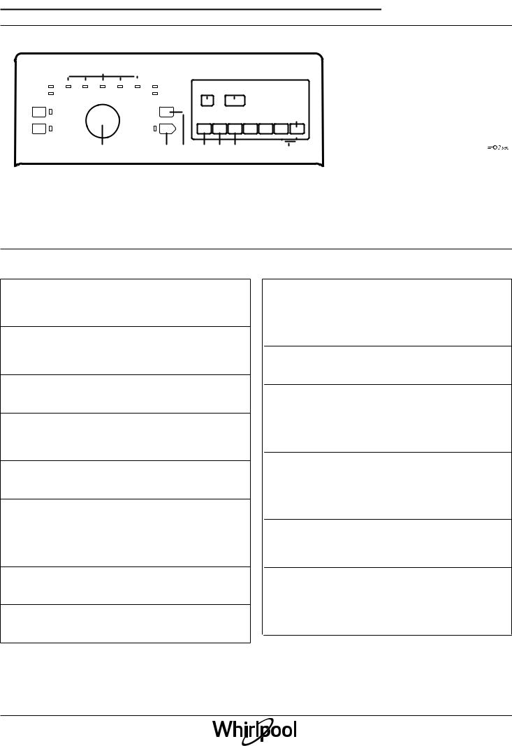 WHIRLPOOL MTDLR 60226 User Manual