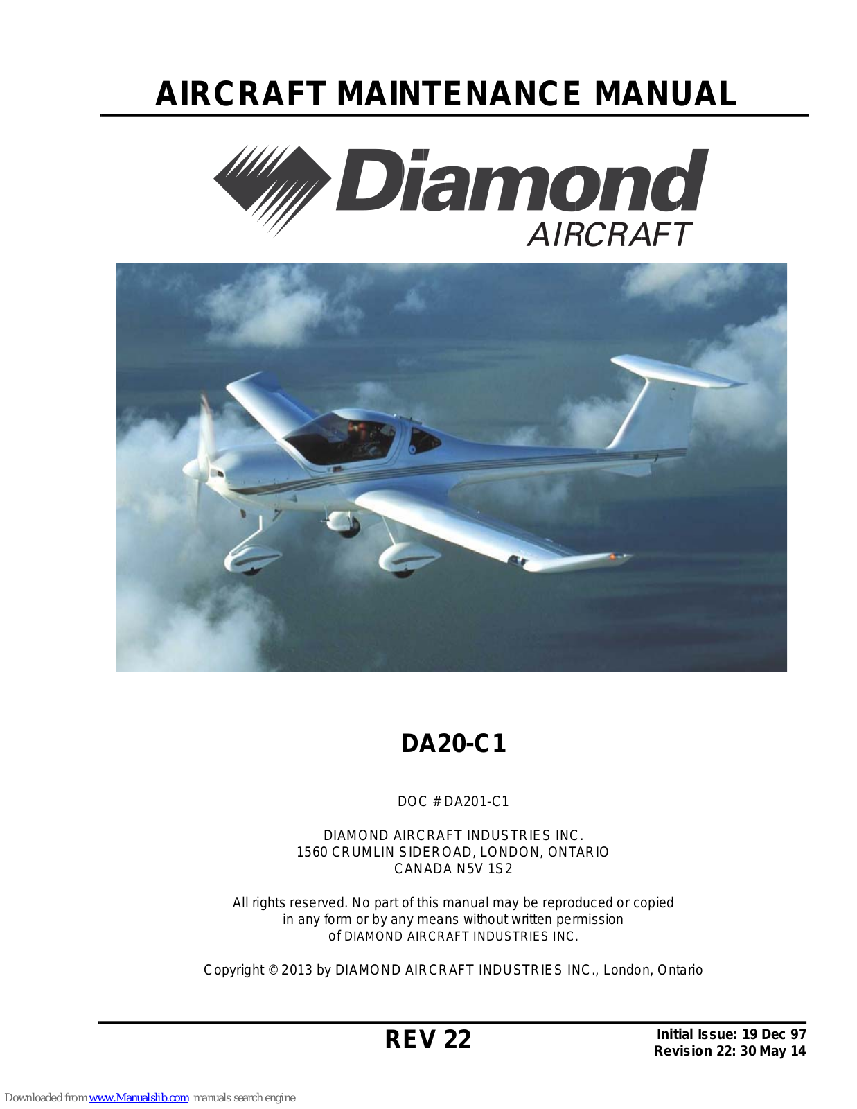 Diamond DA20-C1 Maintenance Manual